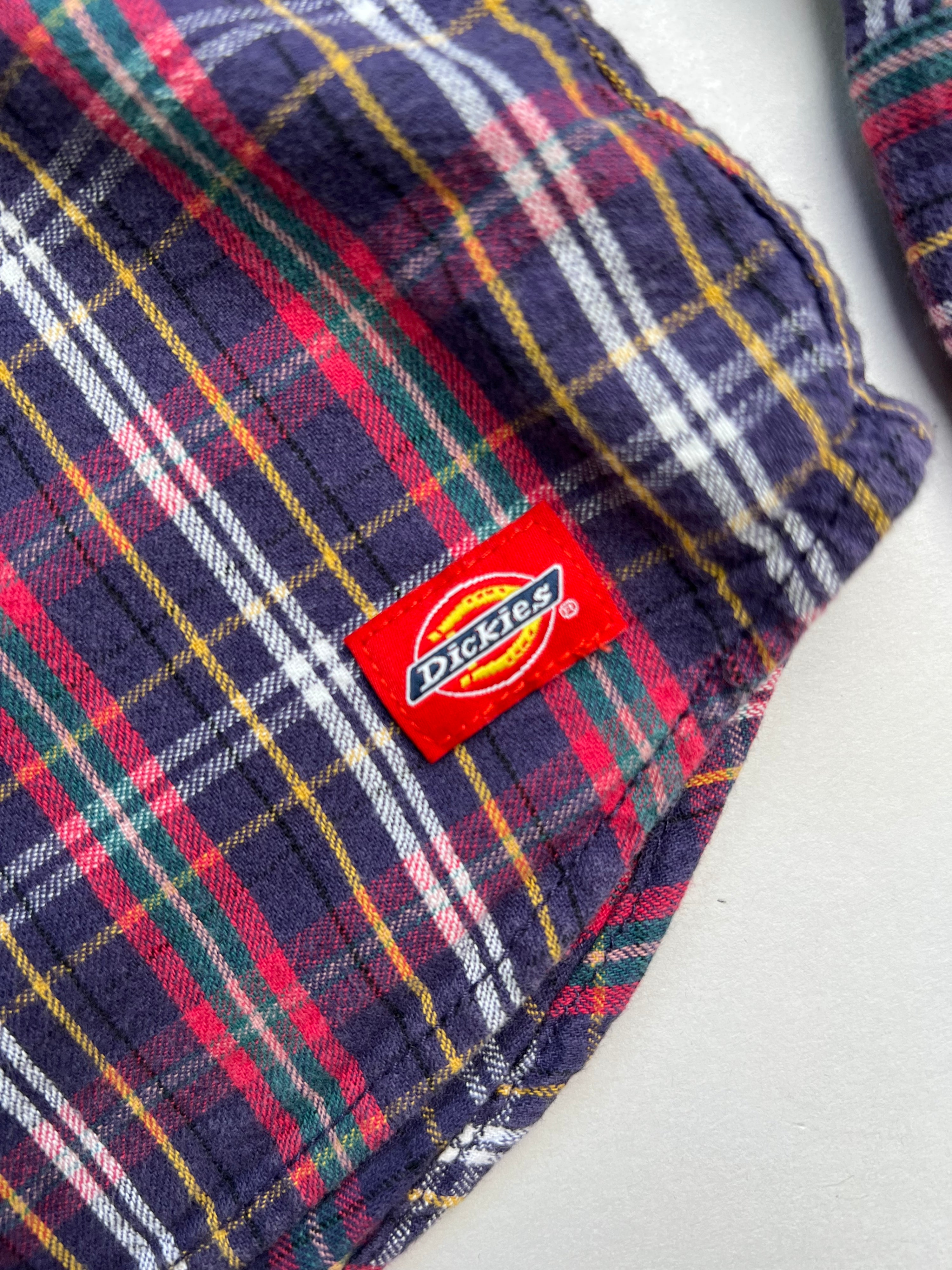 VINTAGE DICKIES CHECKERED WORK SHIRT RED - M