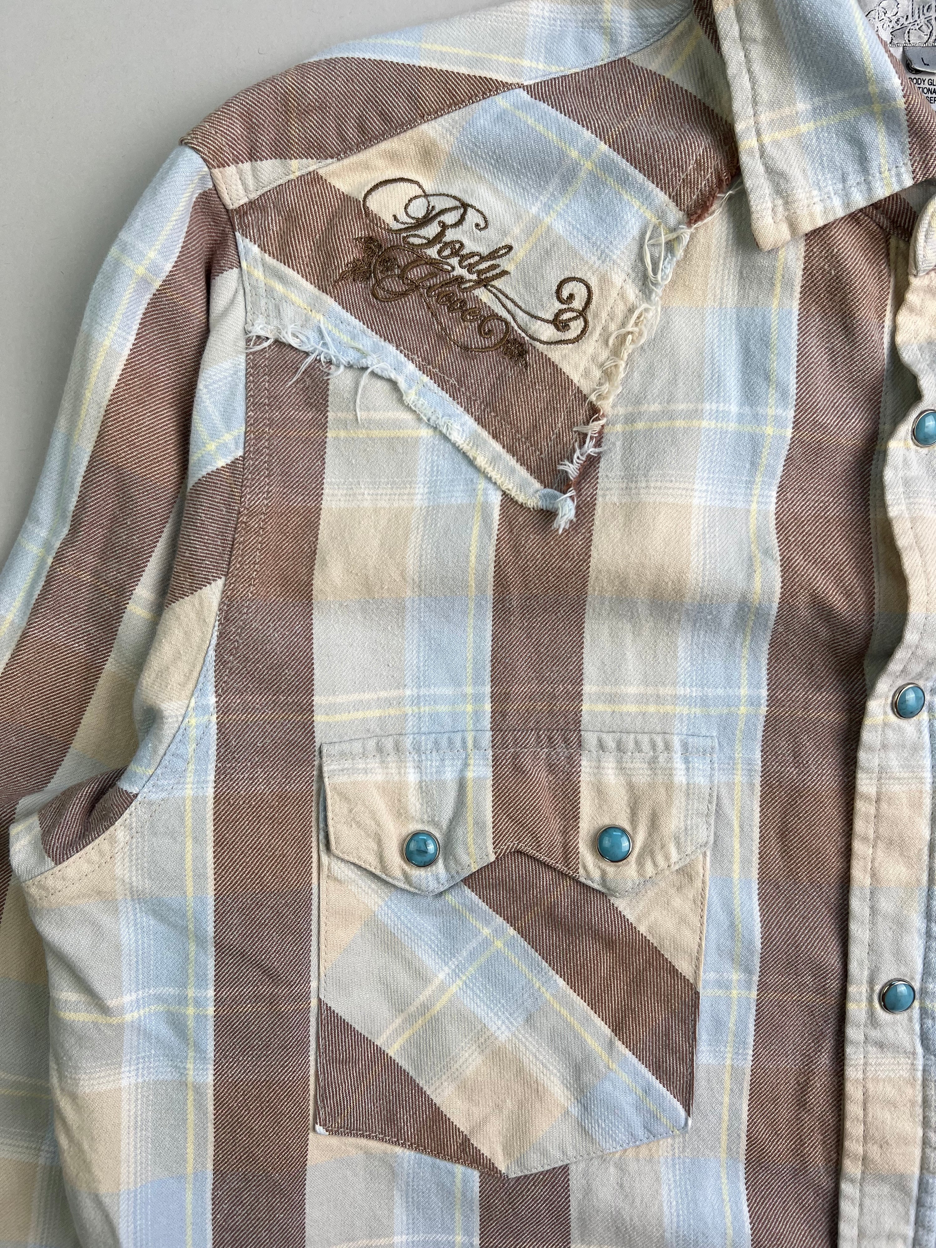 VINTAGE BODYGLOVE CHECKERED WORK SHIRT - L