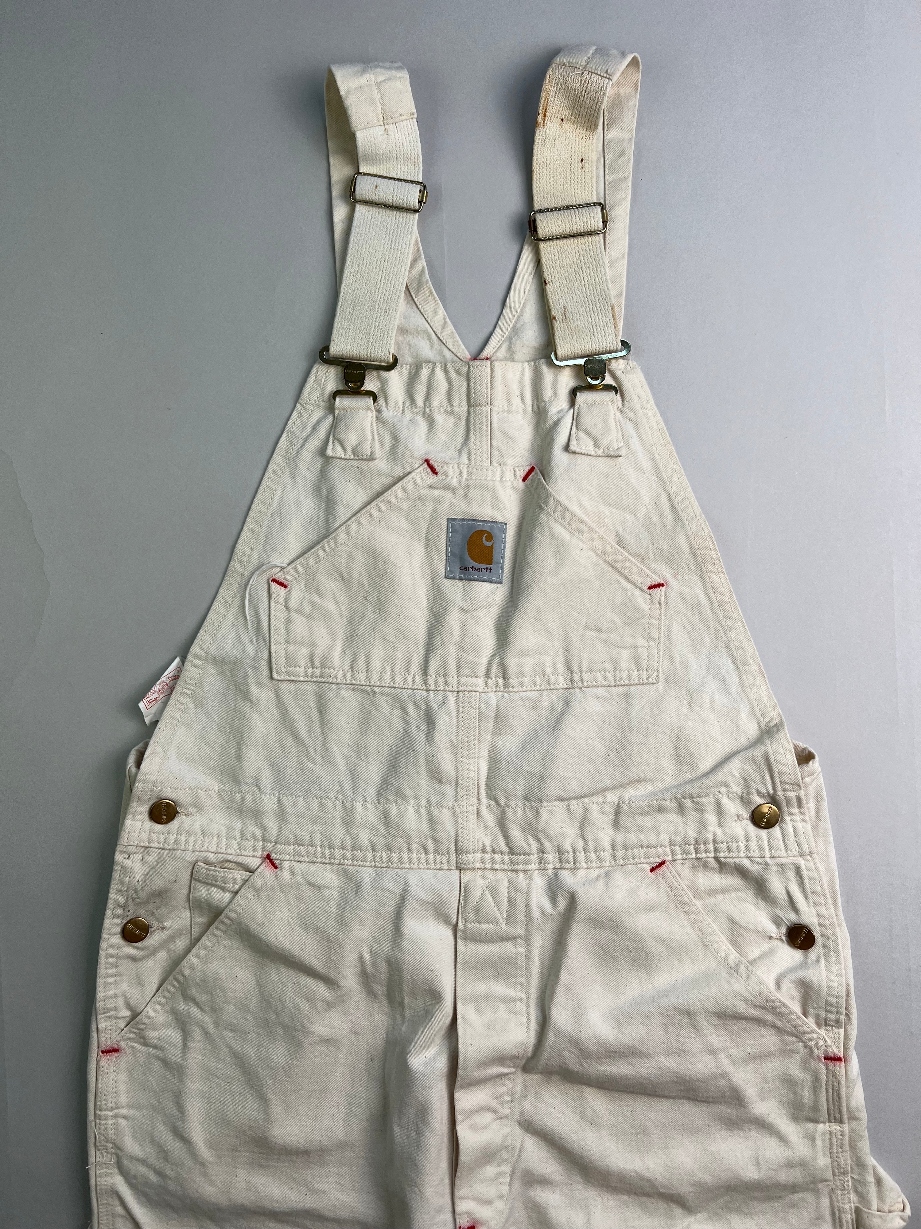 CARHARTT DUNGAREE OVARALL WHITE -34X34