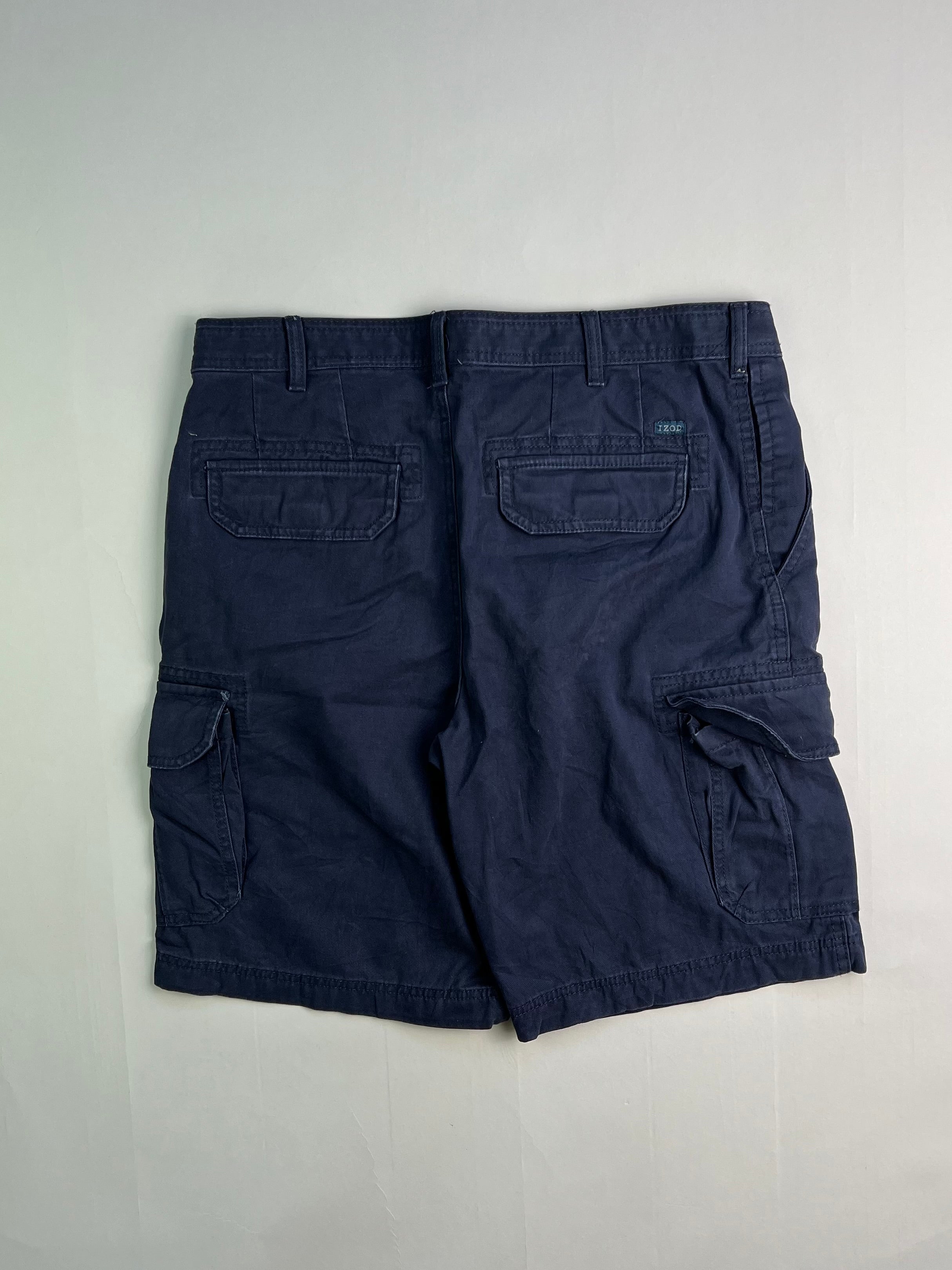 IZOD CARGO SHORTS BLUE - W34