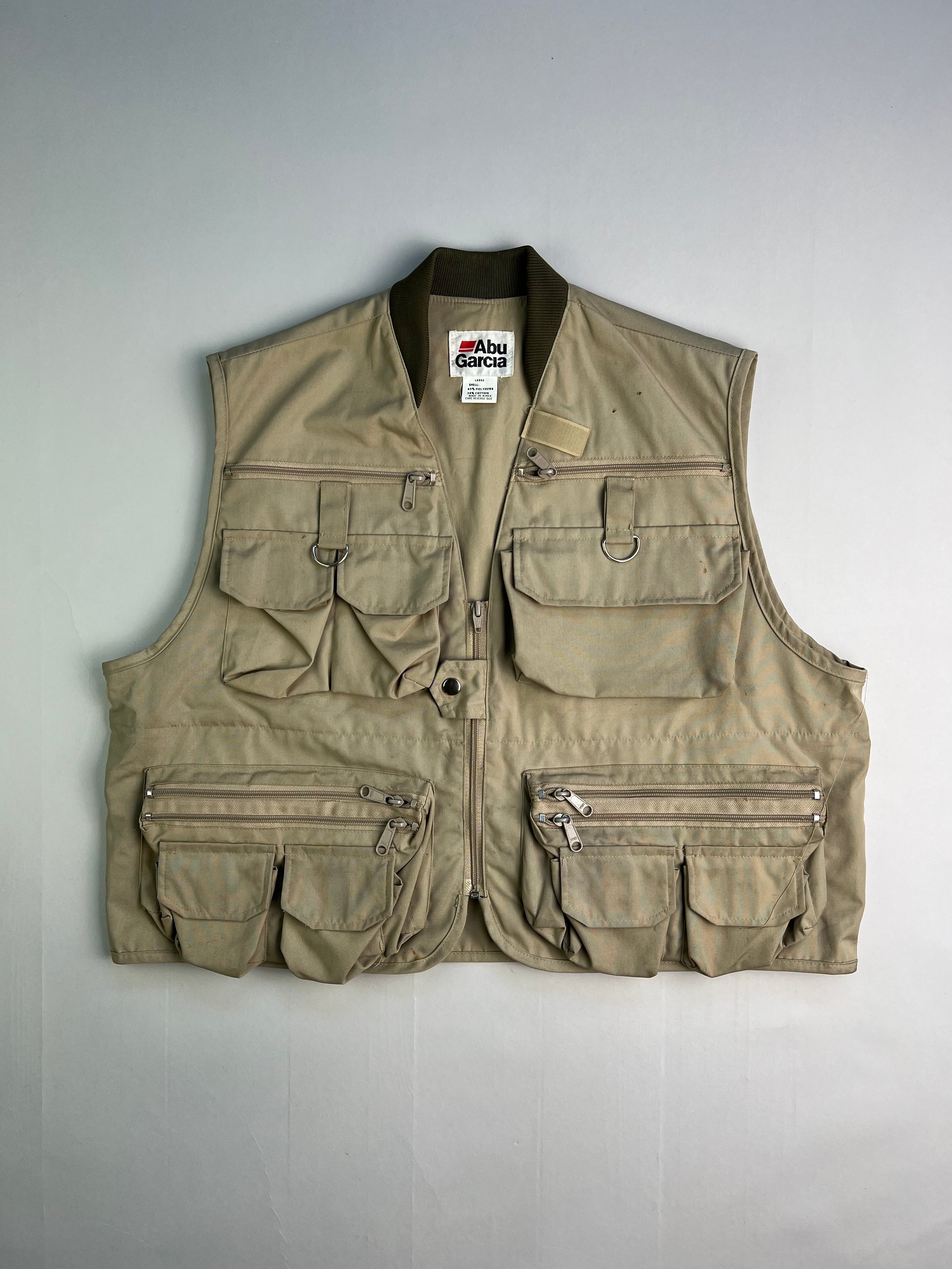 VINTAGE HUNTING WORKWEAR VEST BEIGE - L