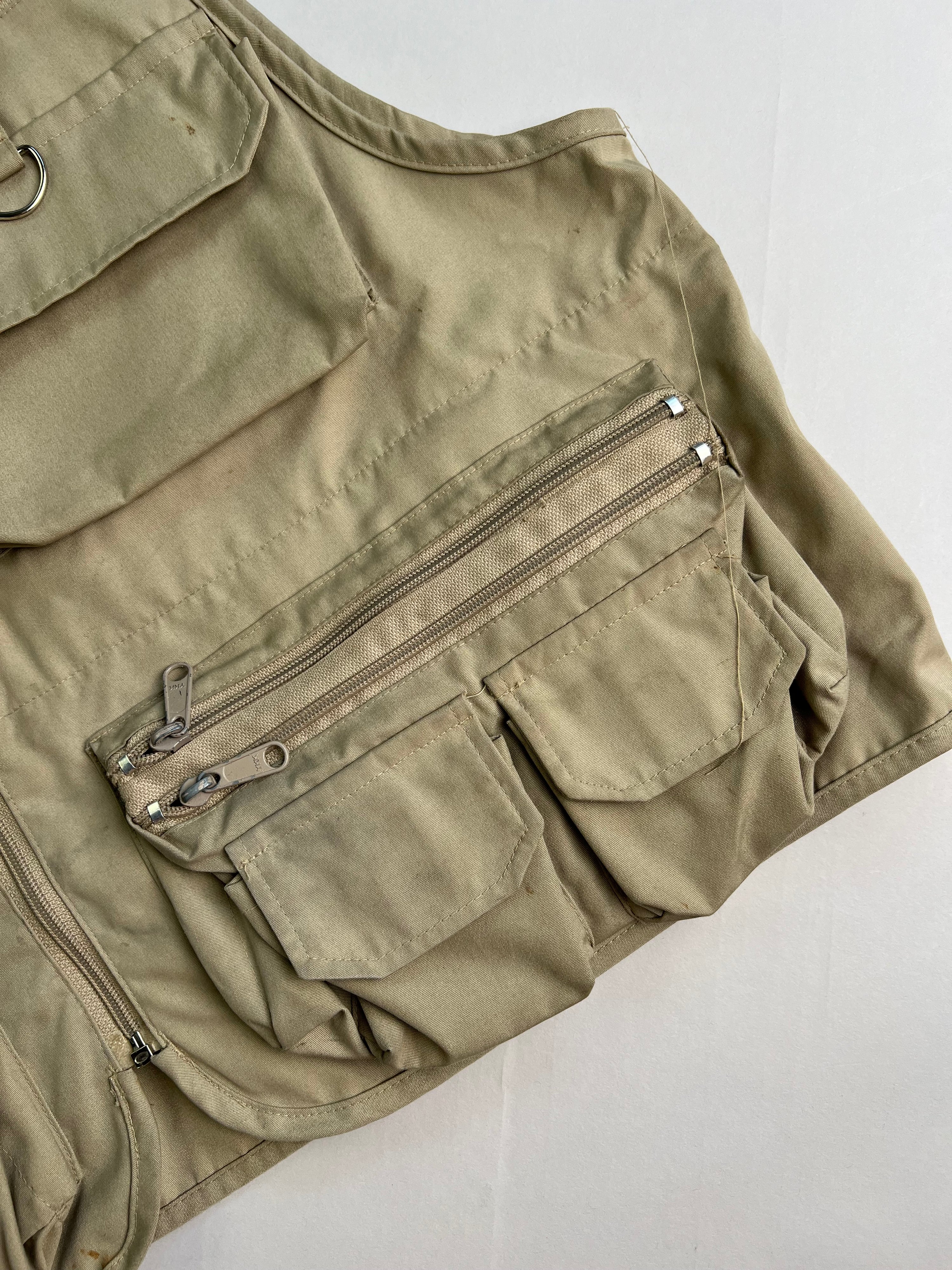 VINTAGE HUNTING WORKWEAR VEST BEIGE - L