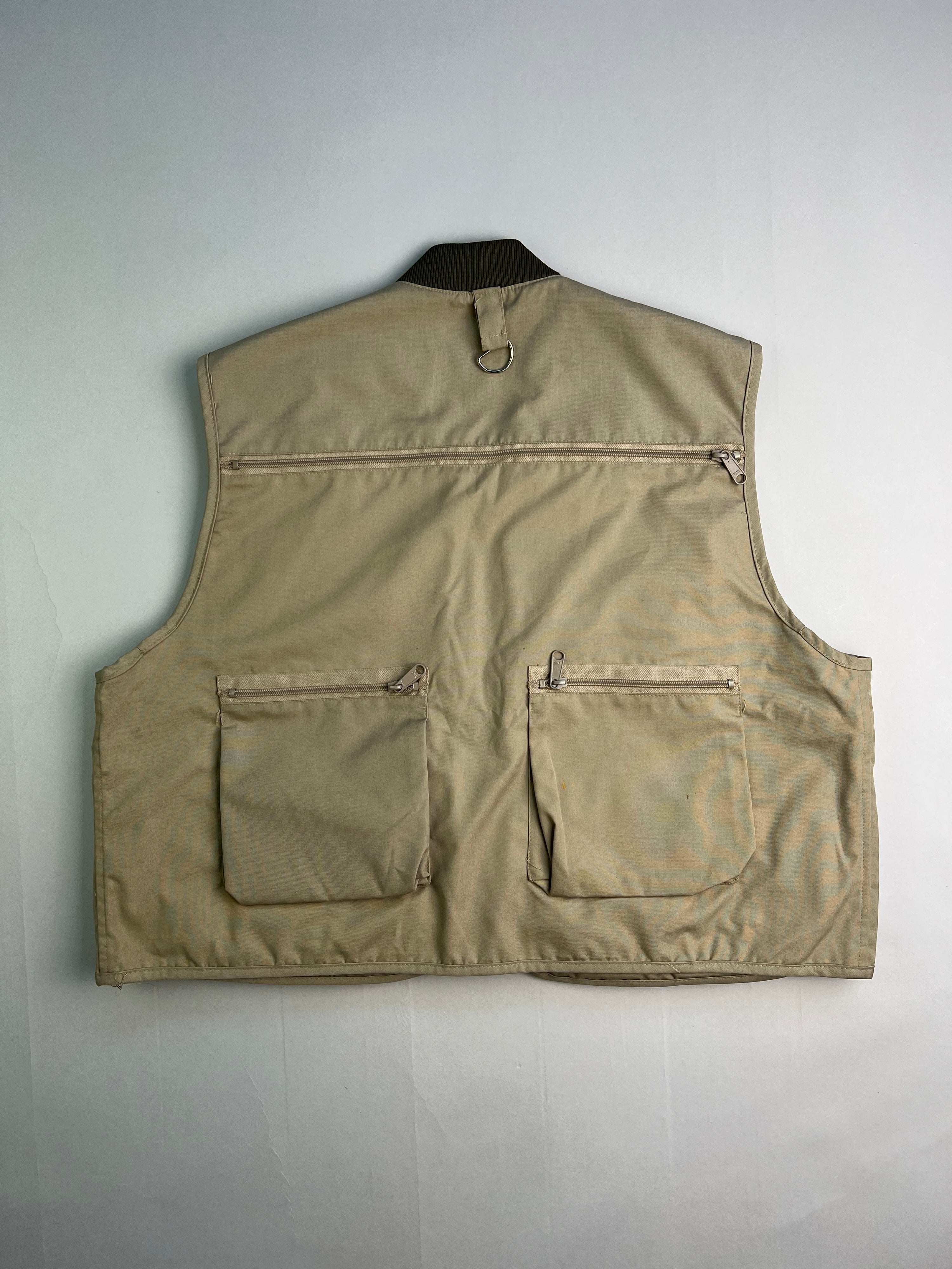 VINTAGE HUNTING WORKWEAR VEST BEIGE - L