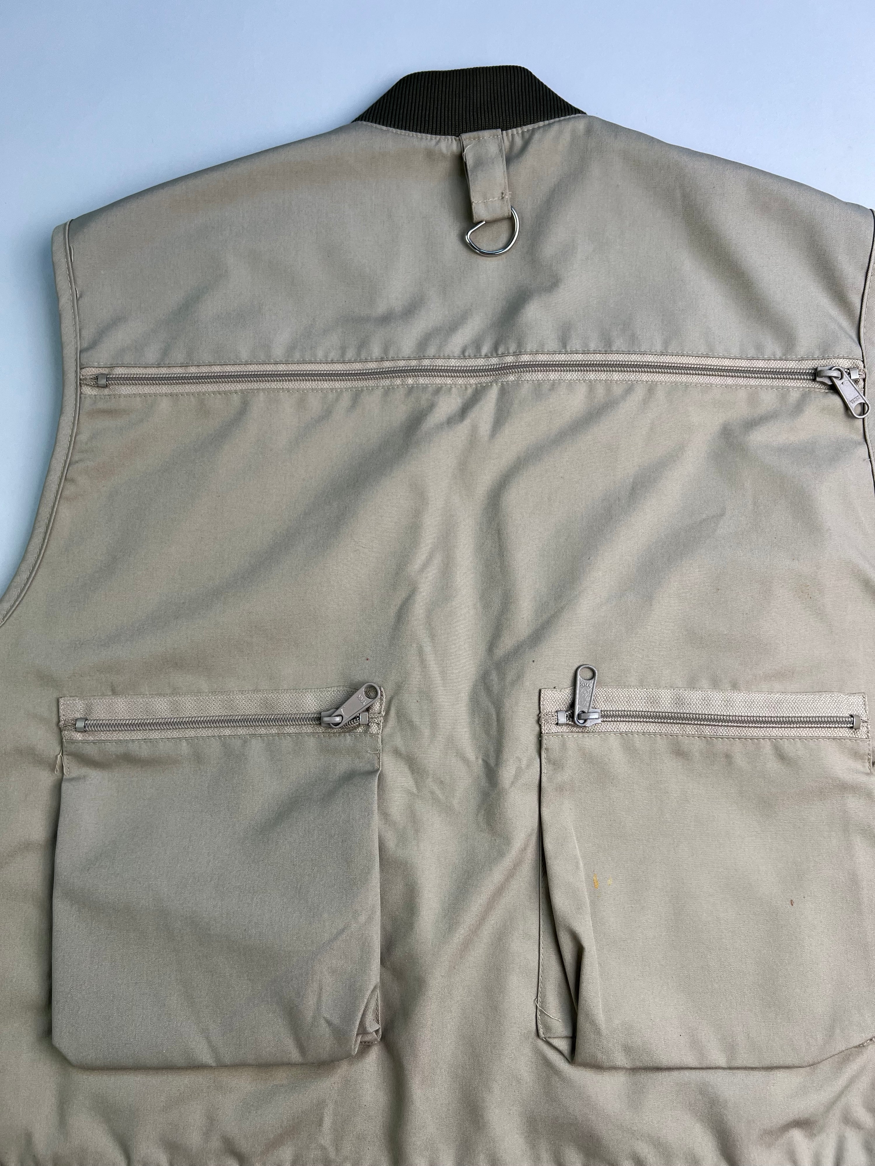 VINTAGE HUNTING WORKWEAR VEST BEIGE - L