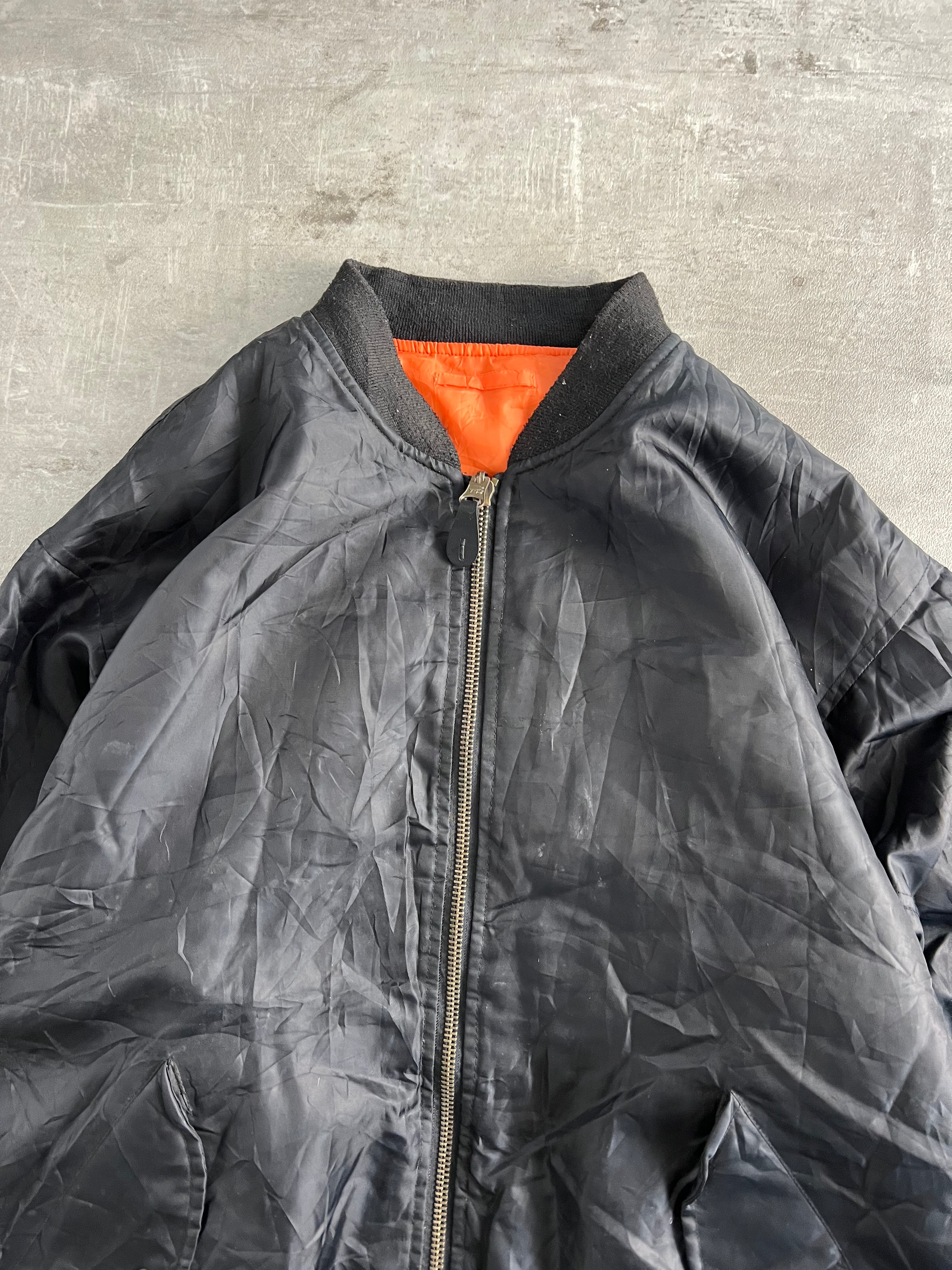 BOMBER MA1 JACKET VINTAGE BLACK - 3XL