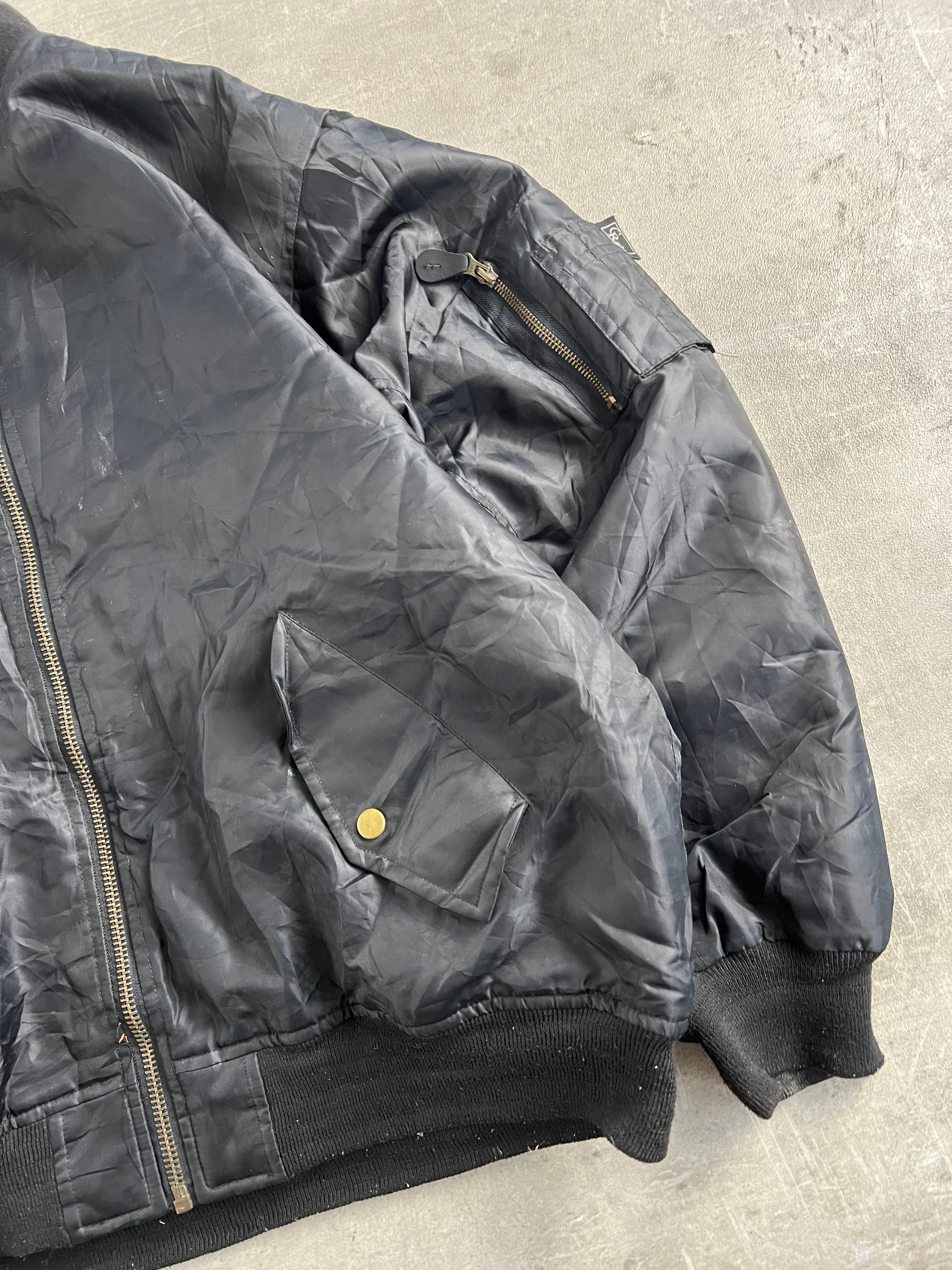 BOMBER MA1 JACKET VINTAGE BLACK - 3XL