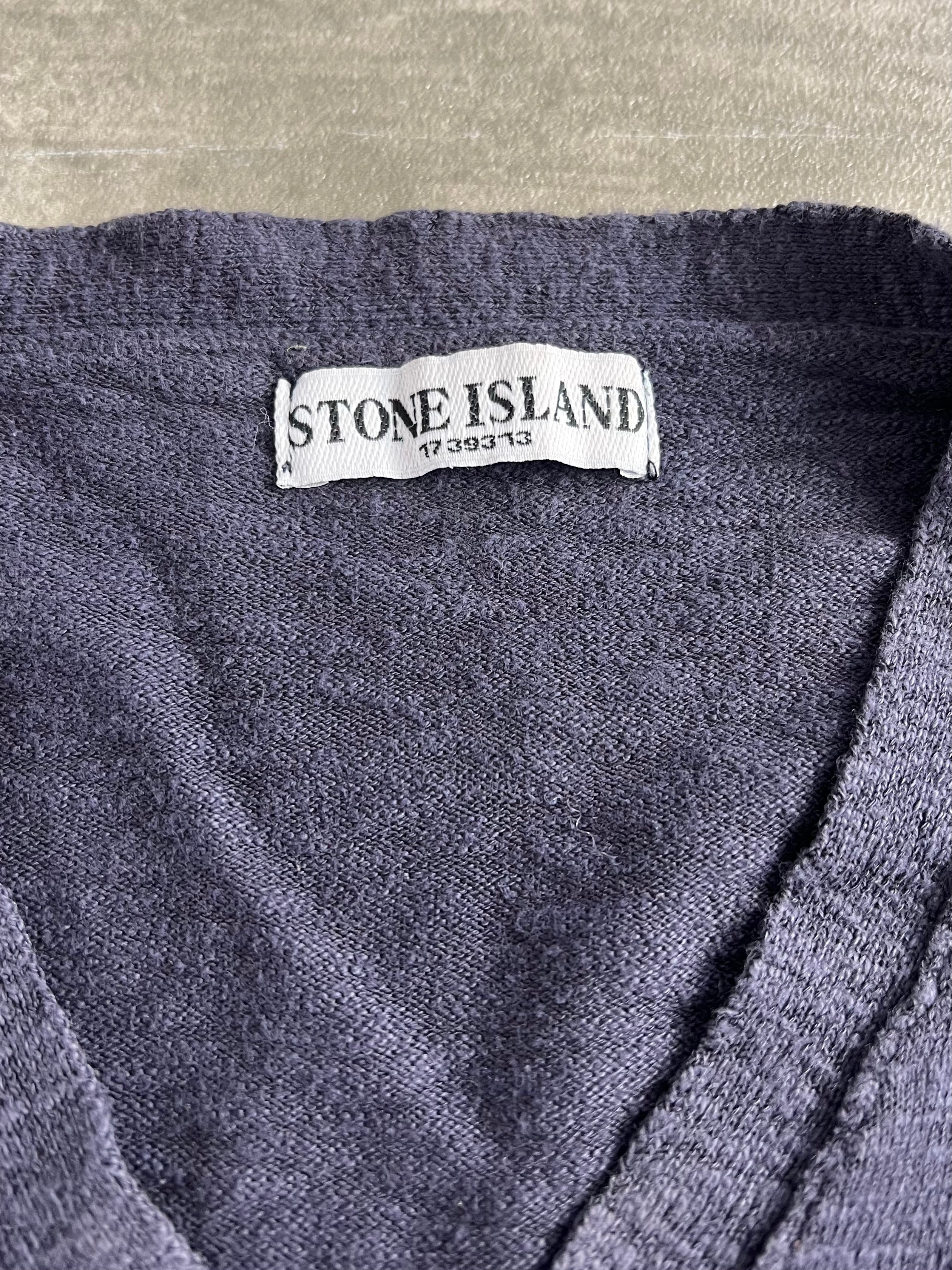 STONE ISLAND COTTON SWEATER BLUE - L