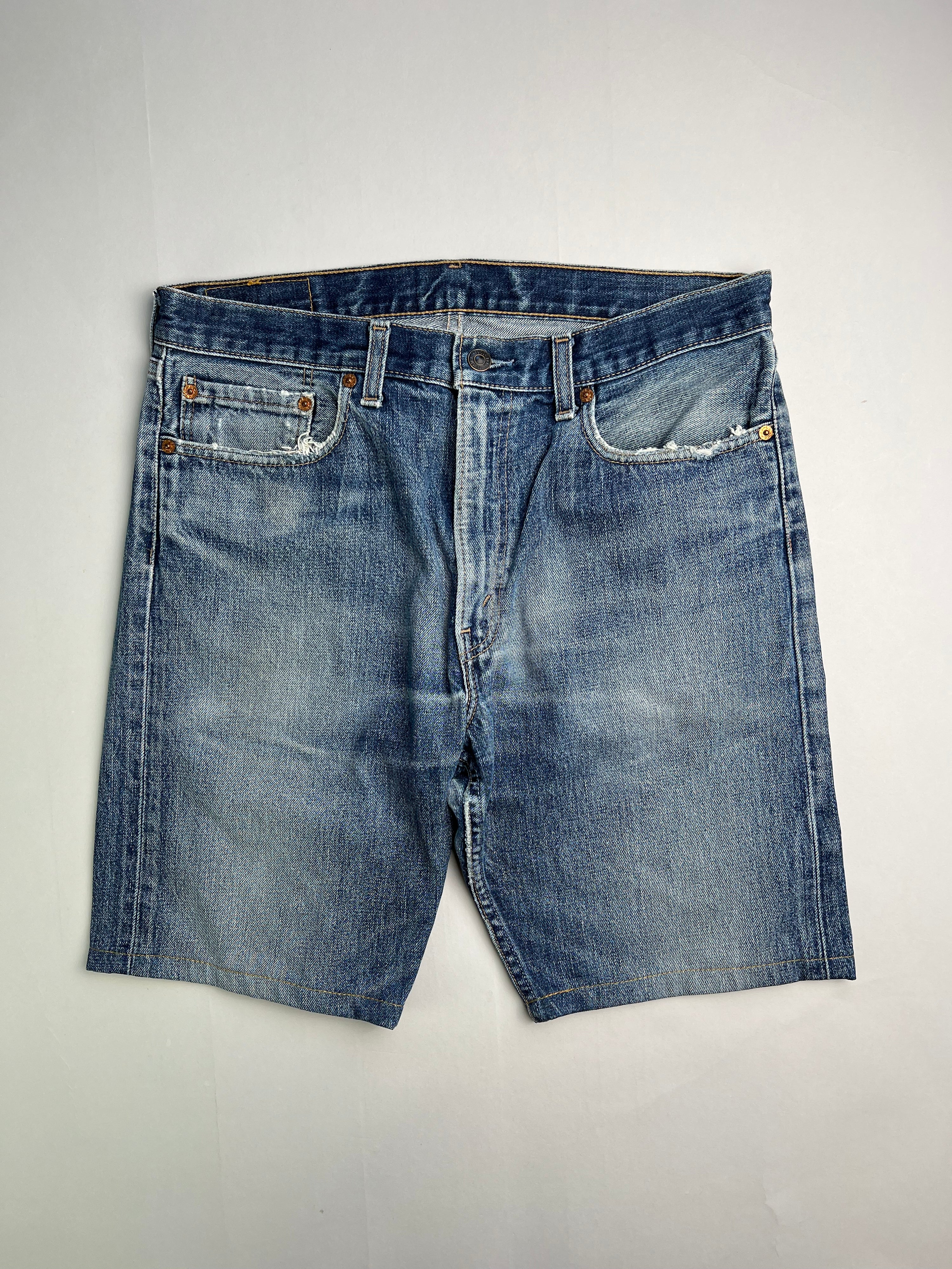 LEVIS 505 JEANS SHORTS LIGHT BLUE WASH - W34