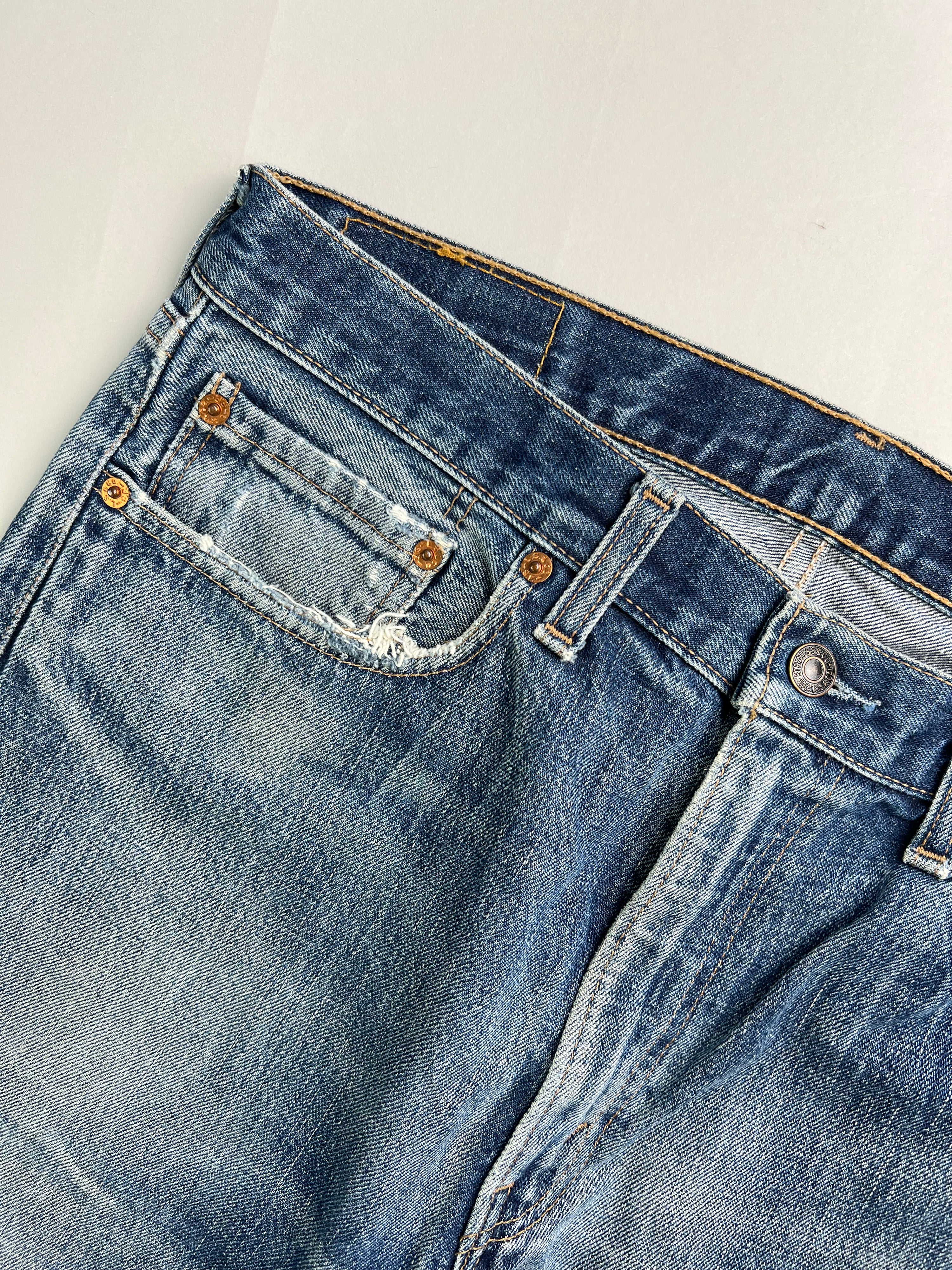 LEVIS 505 JEANS SHORTS LIGHT BLUE WASH - W34