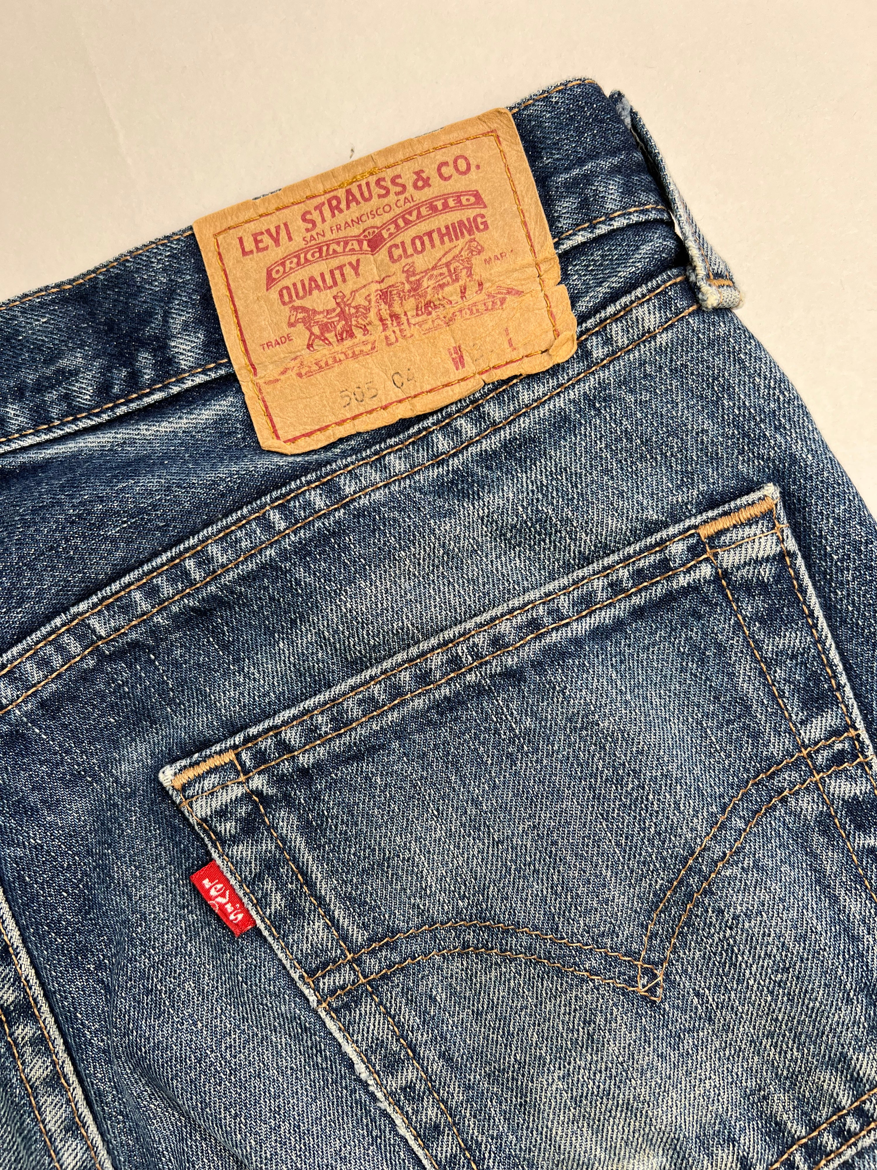 LEVIS 505 JEANS SHORTS LIGHT BLUE WASH - W34