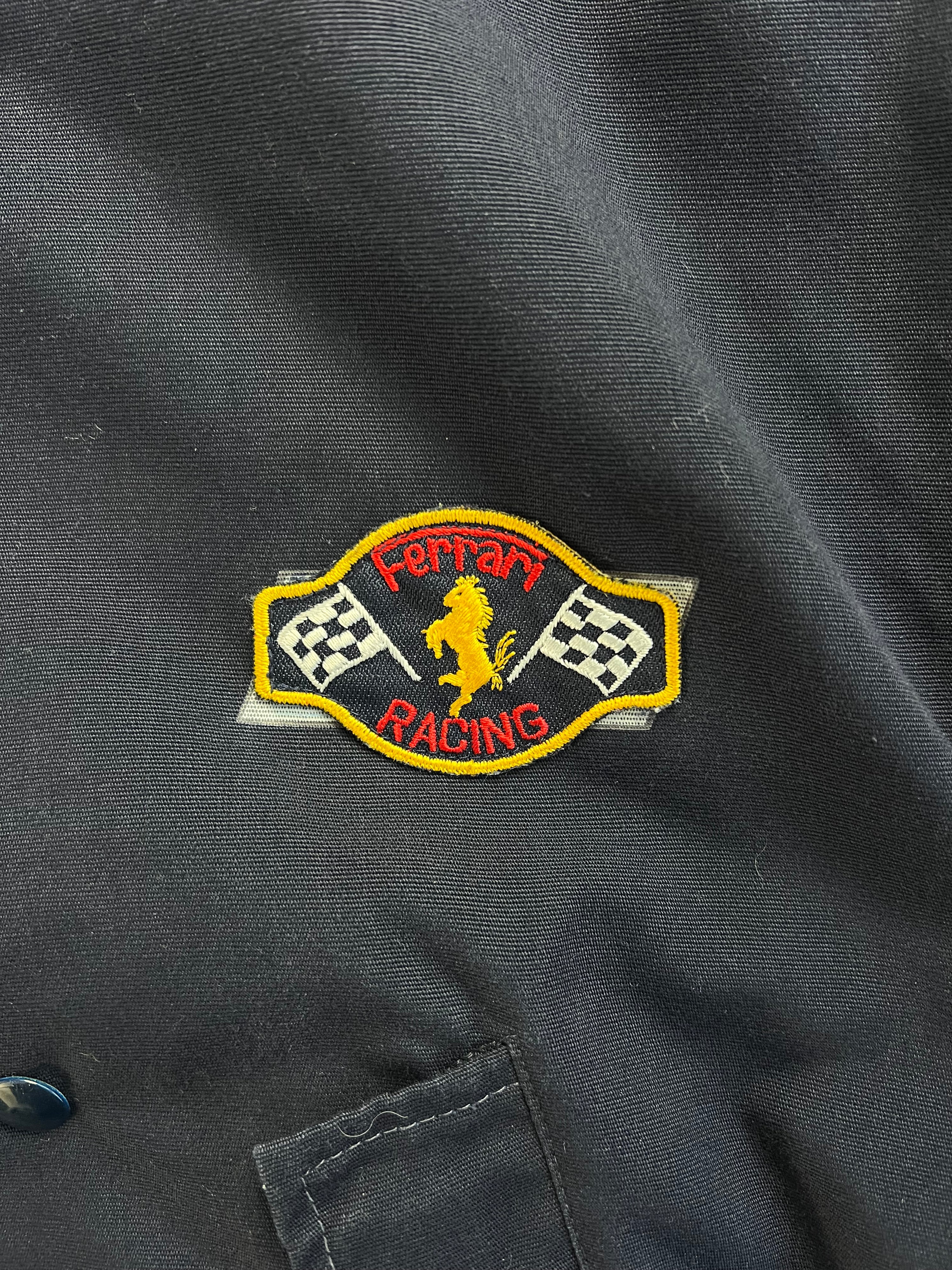 PARKA BLUE FERRARI RACING VINTAGE 1980S - XL/2XL