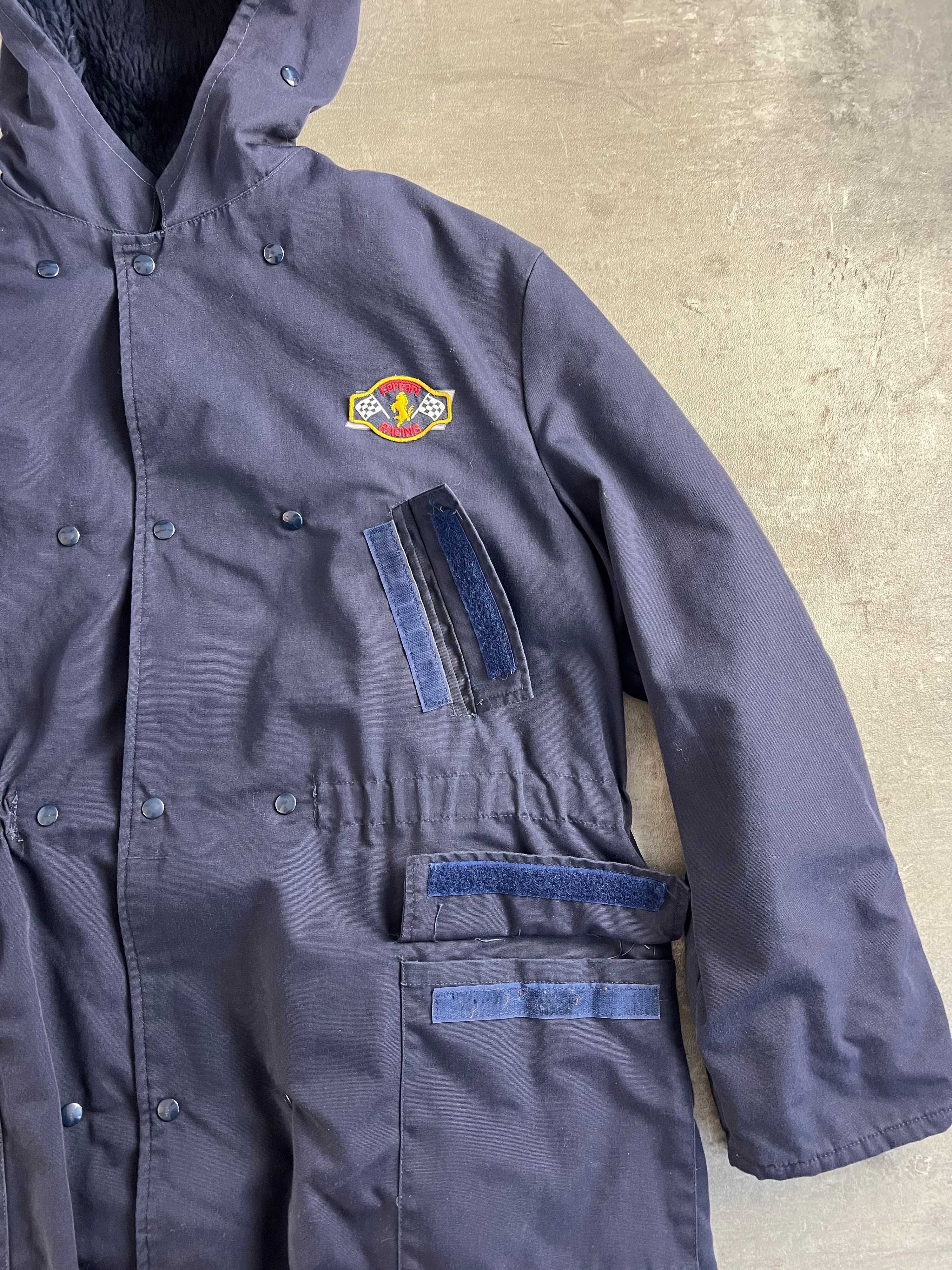 PARKA BLUE FERRARI RACING VINTAGE 1980S - XL/2XL