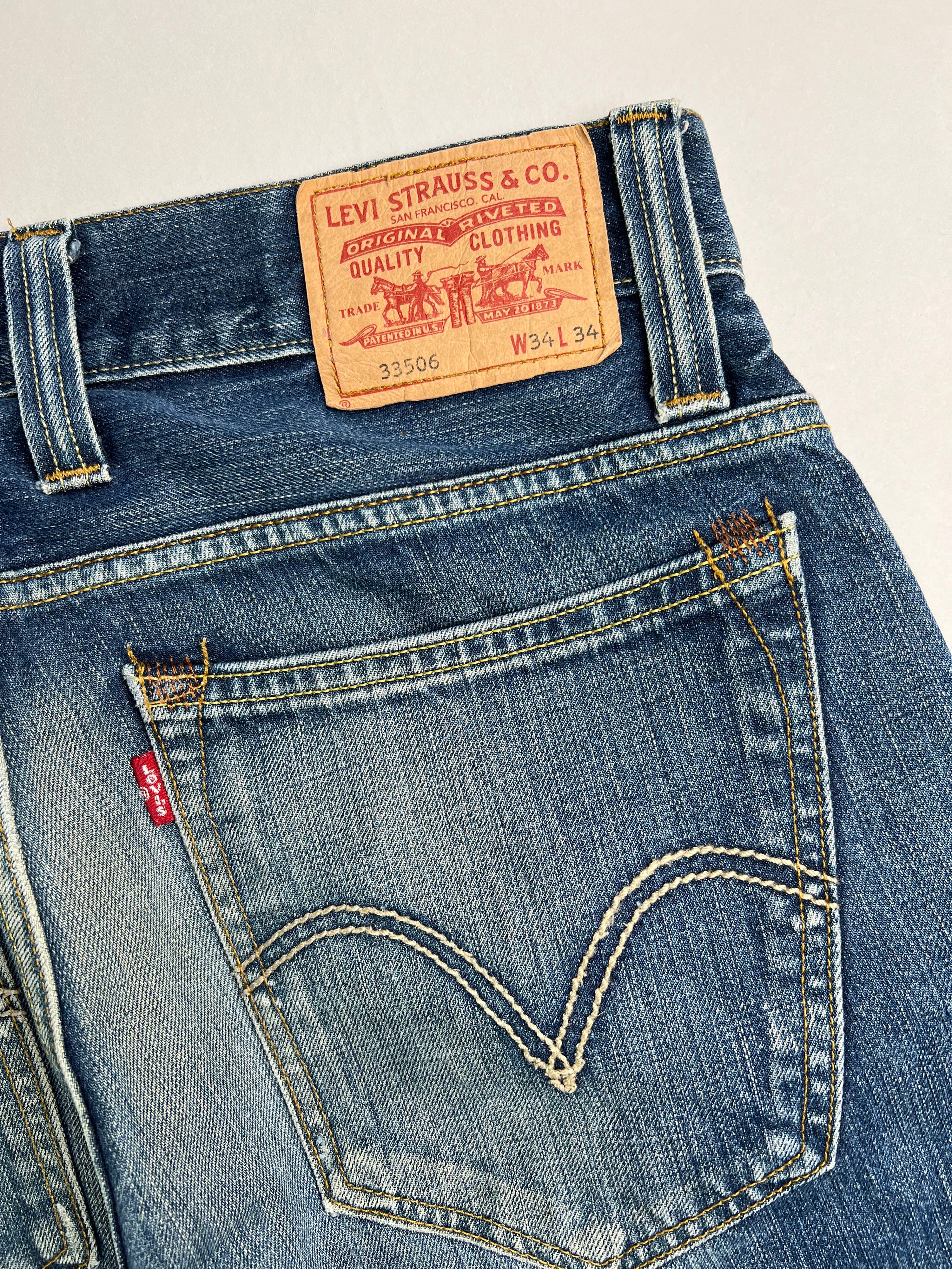 LEVIS 506 JEANS SHORTS LIGHT BLUE WASH - W34