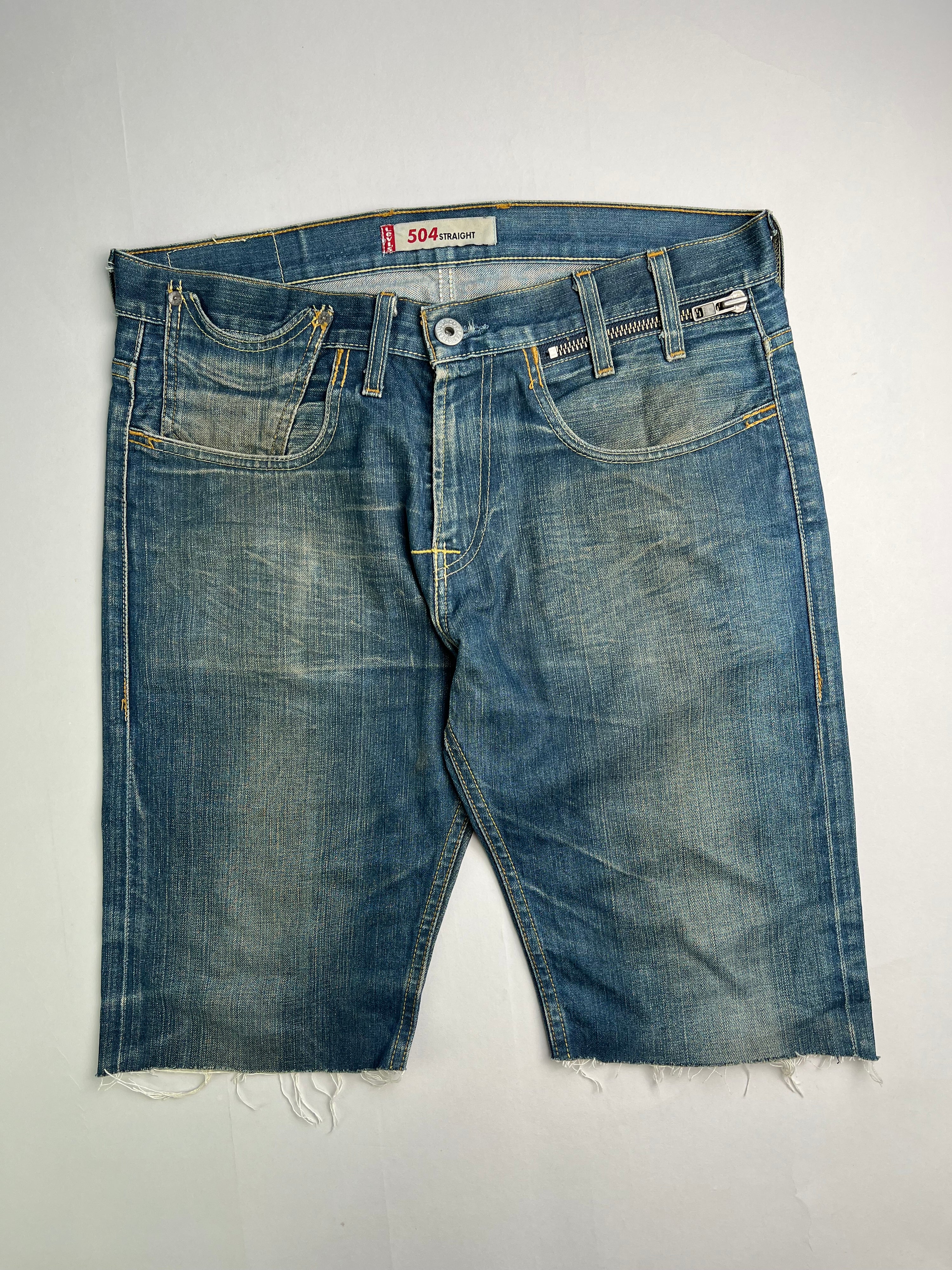 LEVIS 504 JEANS SHORTS LIGHT BLUE WASH - W33