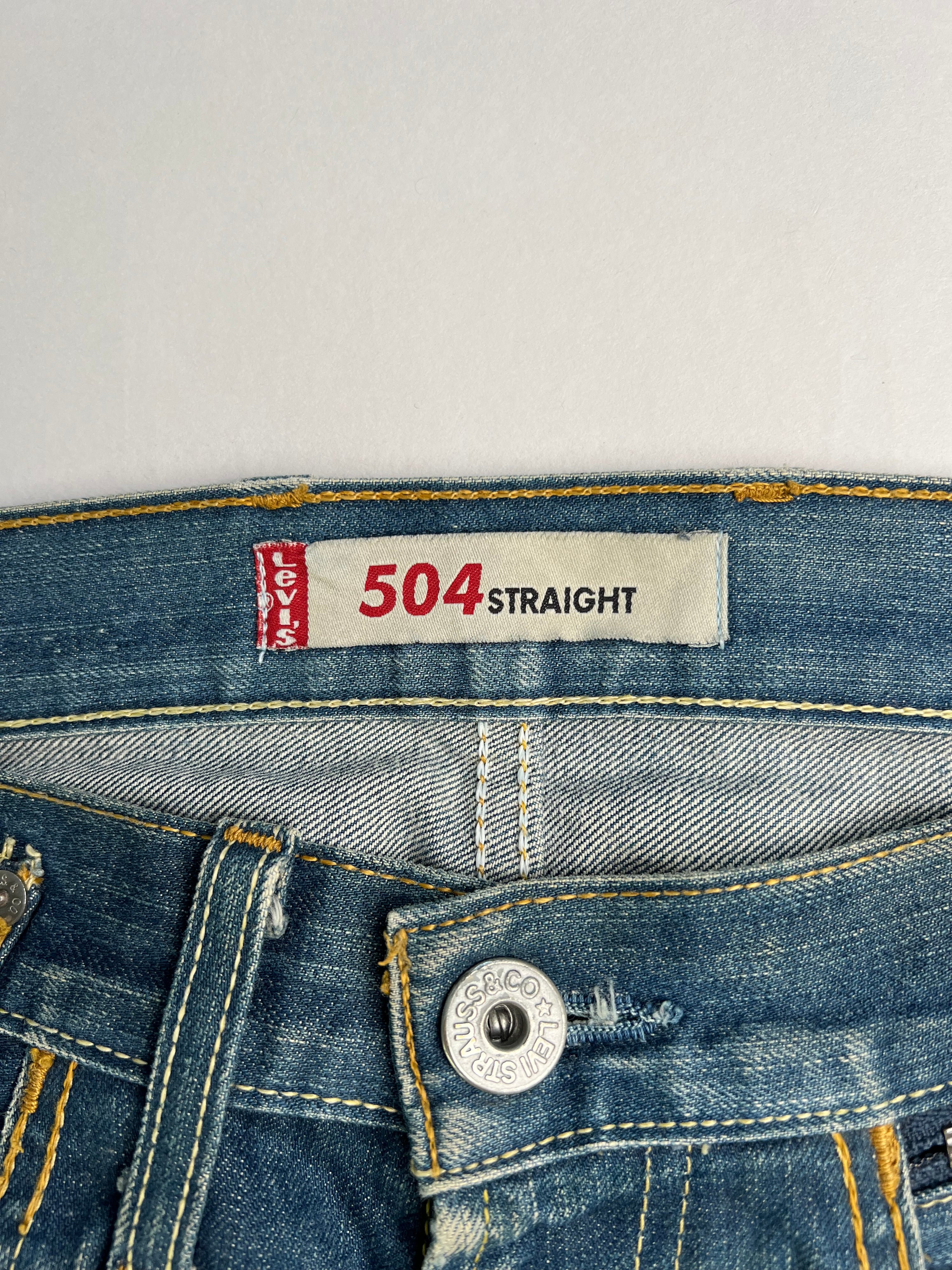 LEVIS 504 JEANS SHORTS LIGHT BLUE WASH - W33