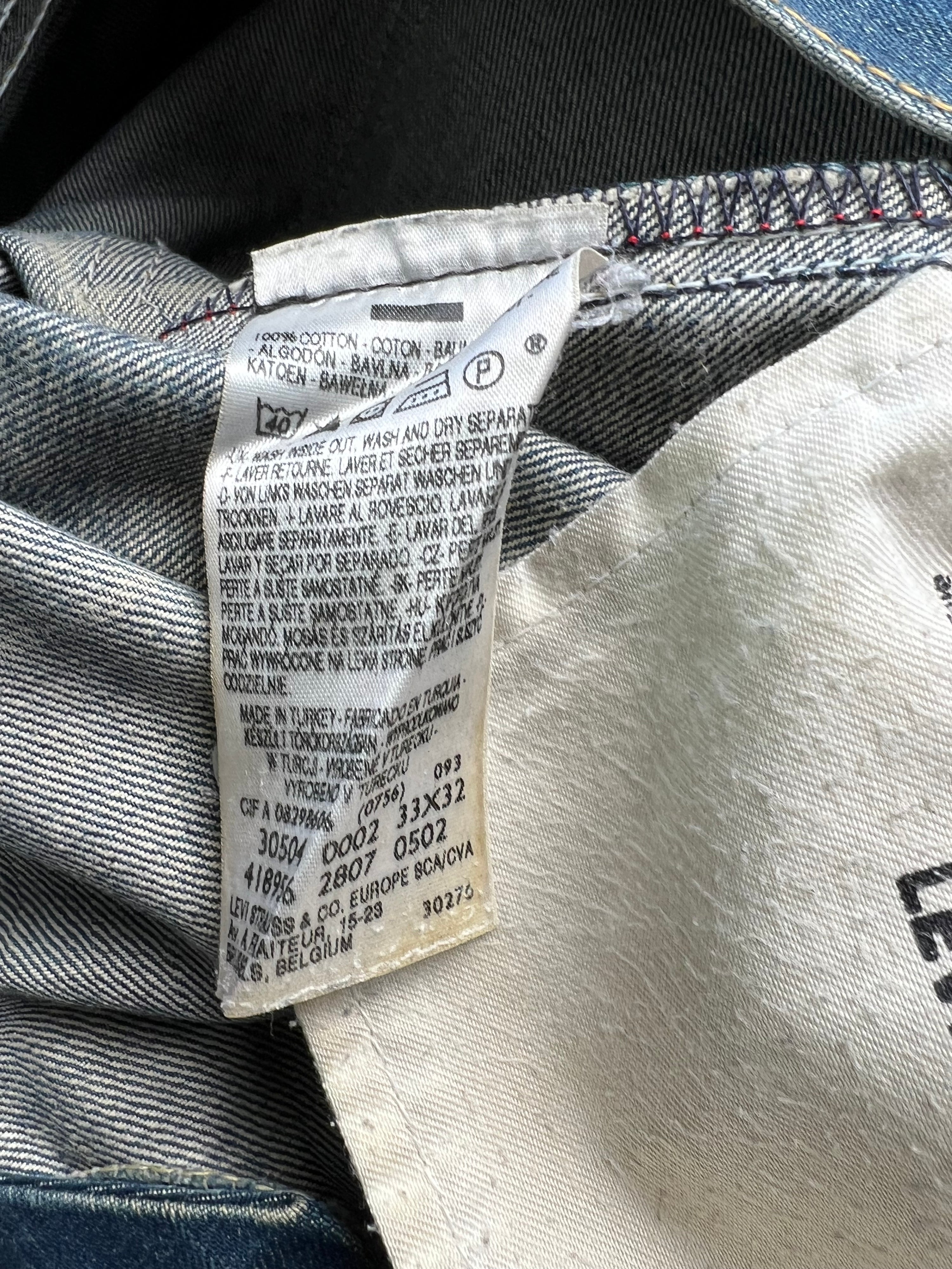 LEVIS 504 JEANS SHORTS LIGHT BLUE WASH - W33