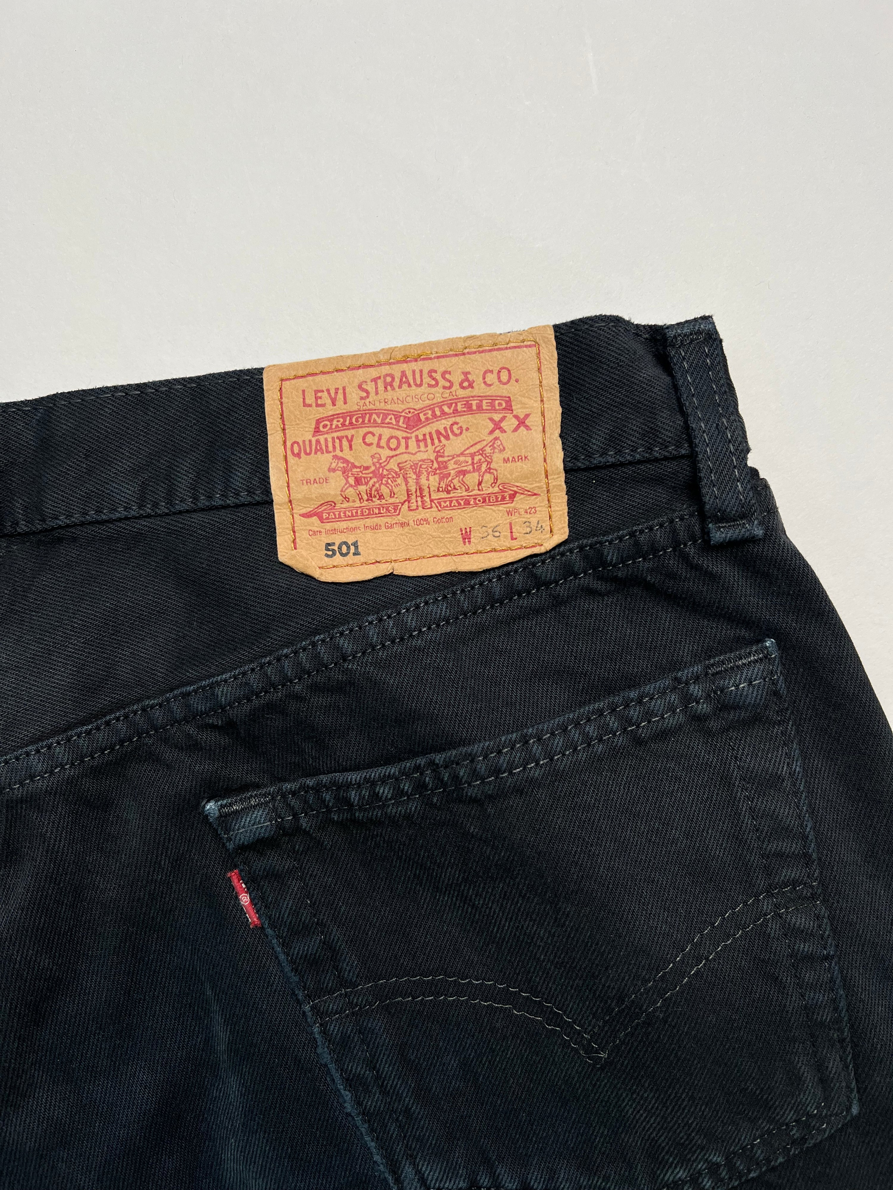 LEVIS 501 JEANS SHORTS BLACK - W36