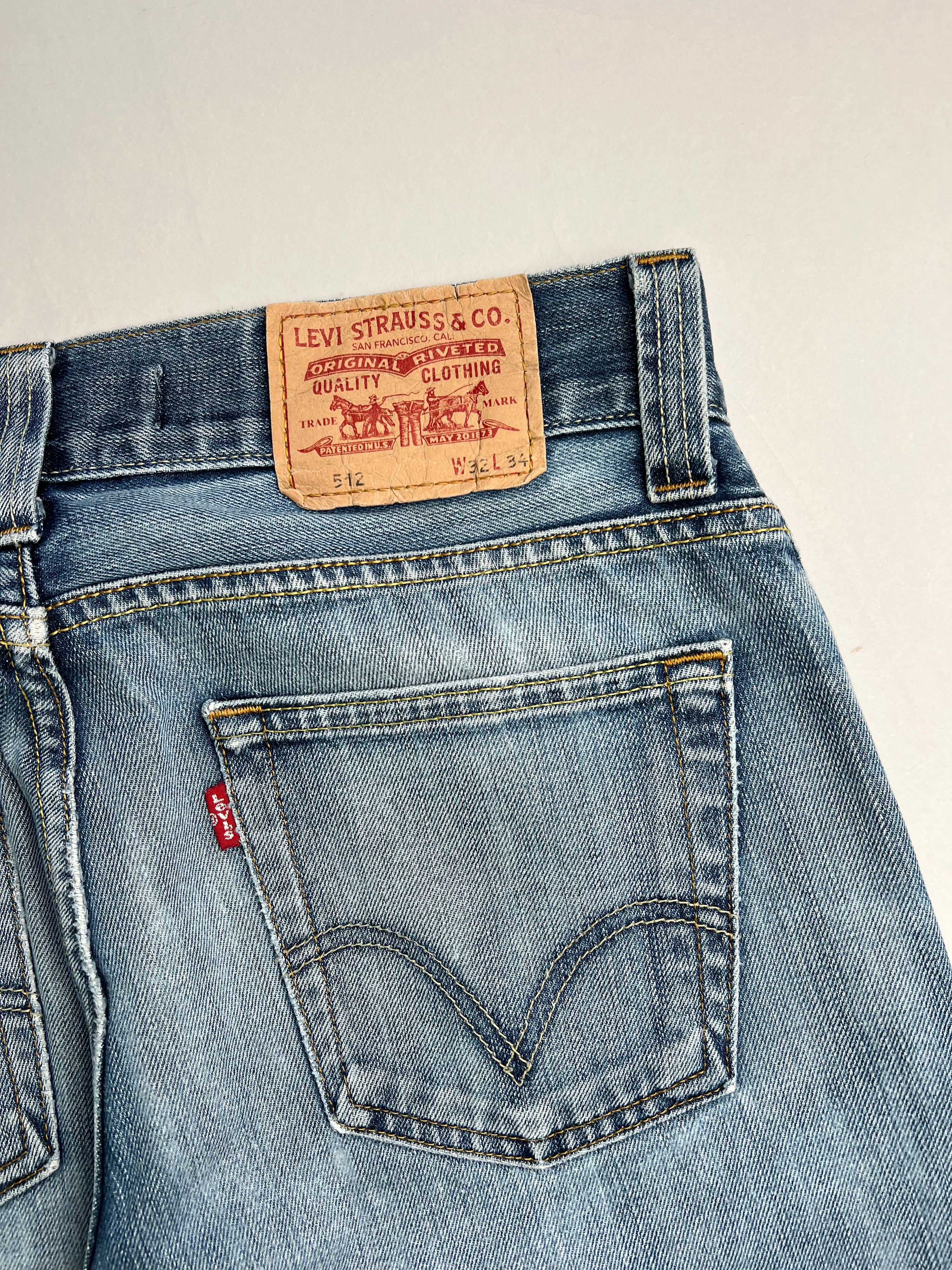 LEVIS 512 JEANS SHORTS LIGHT WASH - W32