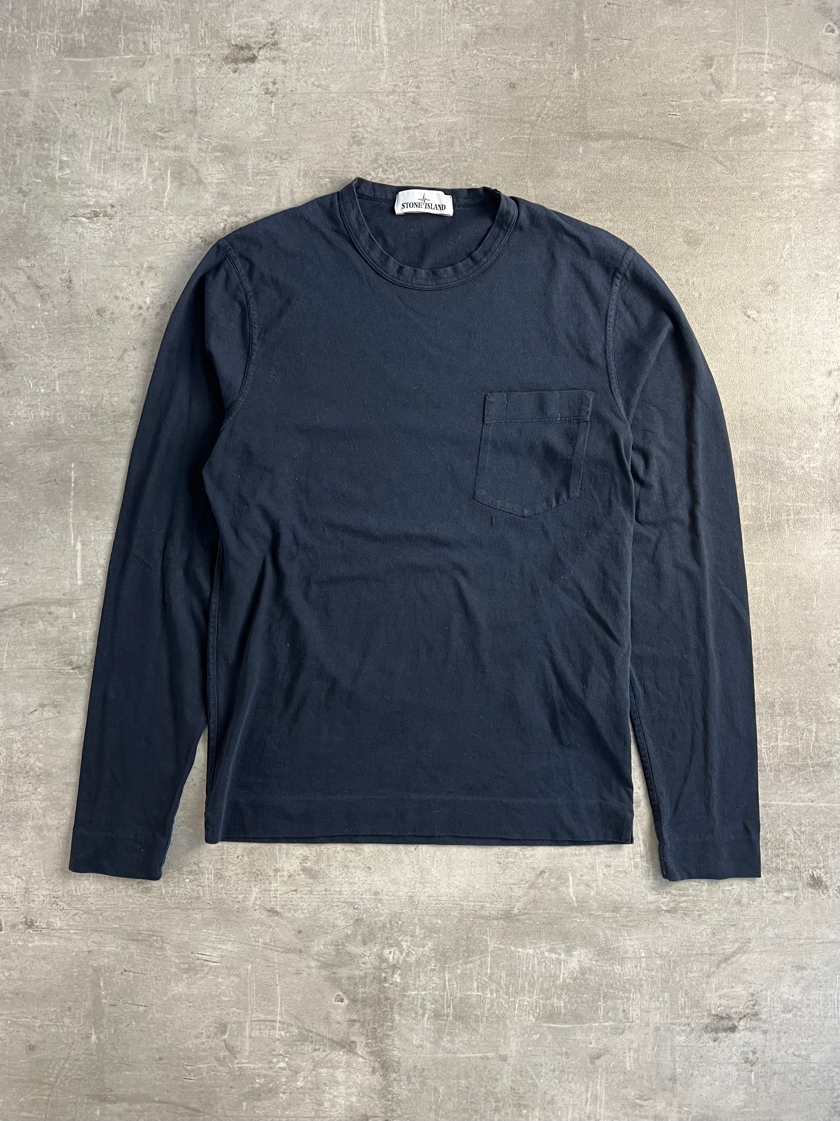 STONE ISLAND LONG SLEEVES T-SHIRT BLUE - S