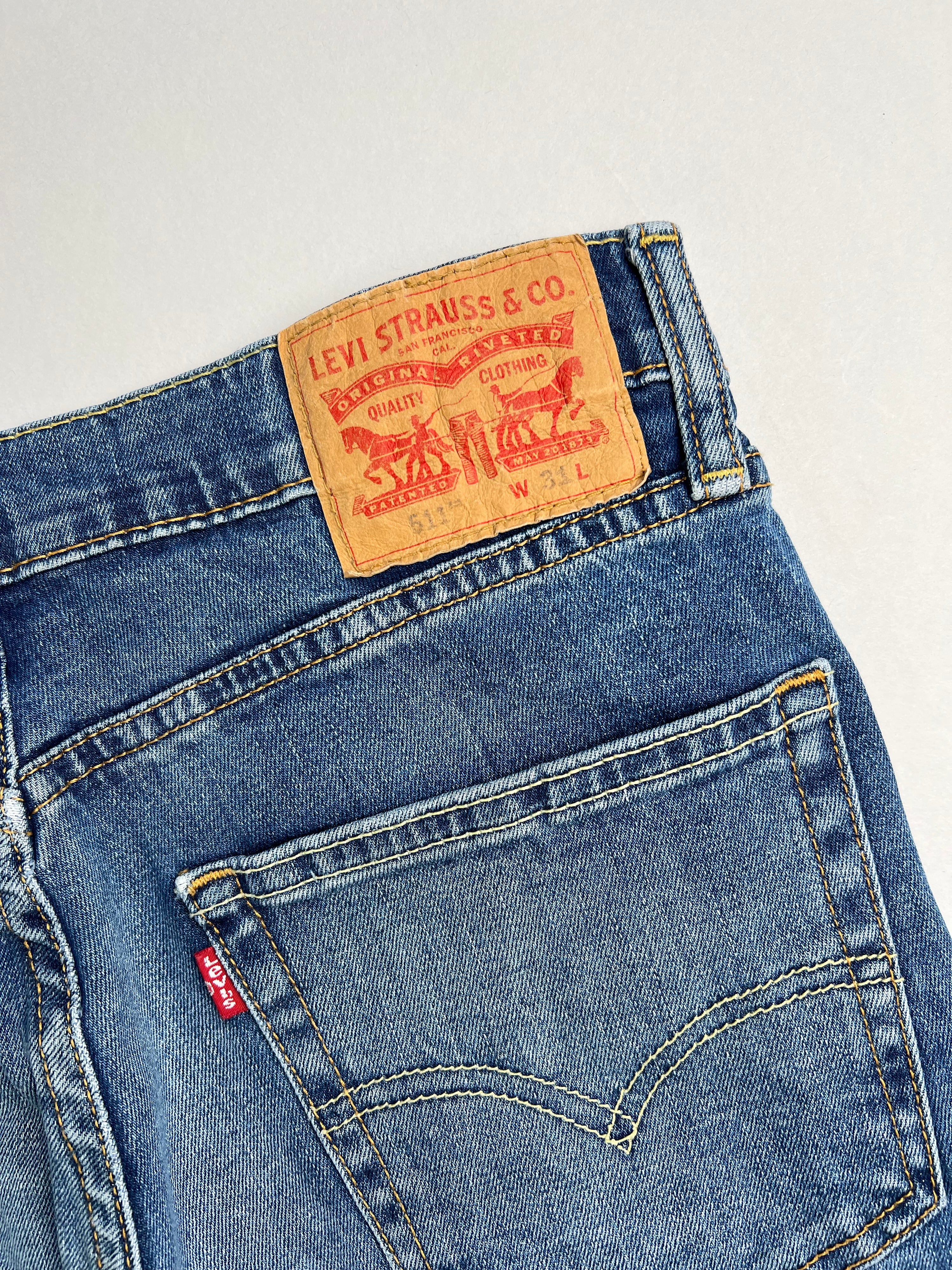 LEVIS 511 JEANS SHORTS LIGHT WASH - W31