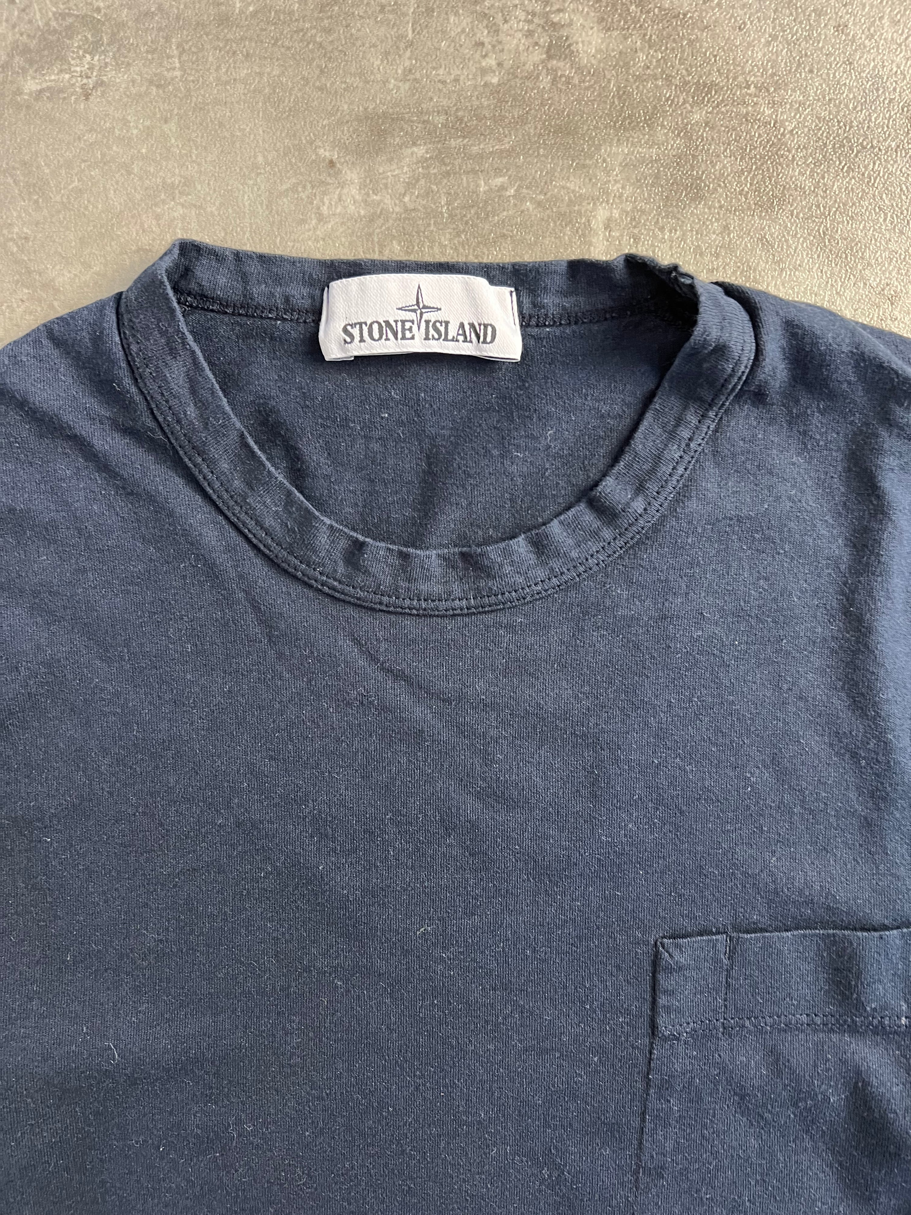 STONE ISLAND LONG SLEEVES T-SHIRT BLUE - S