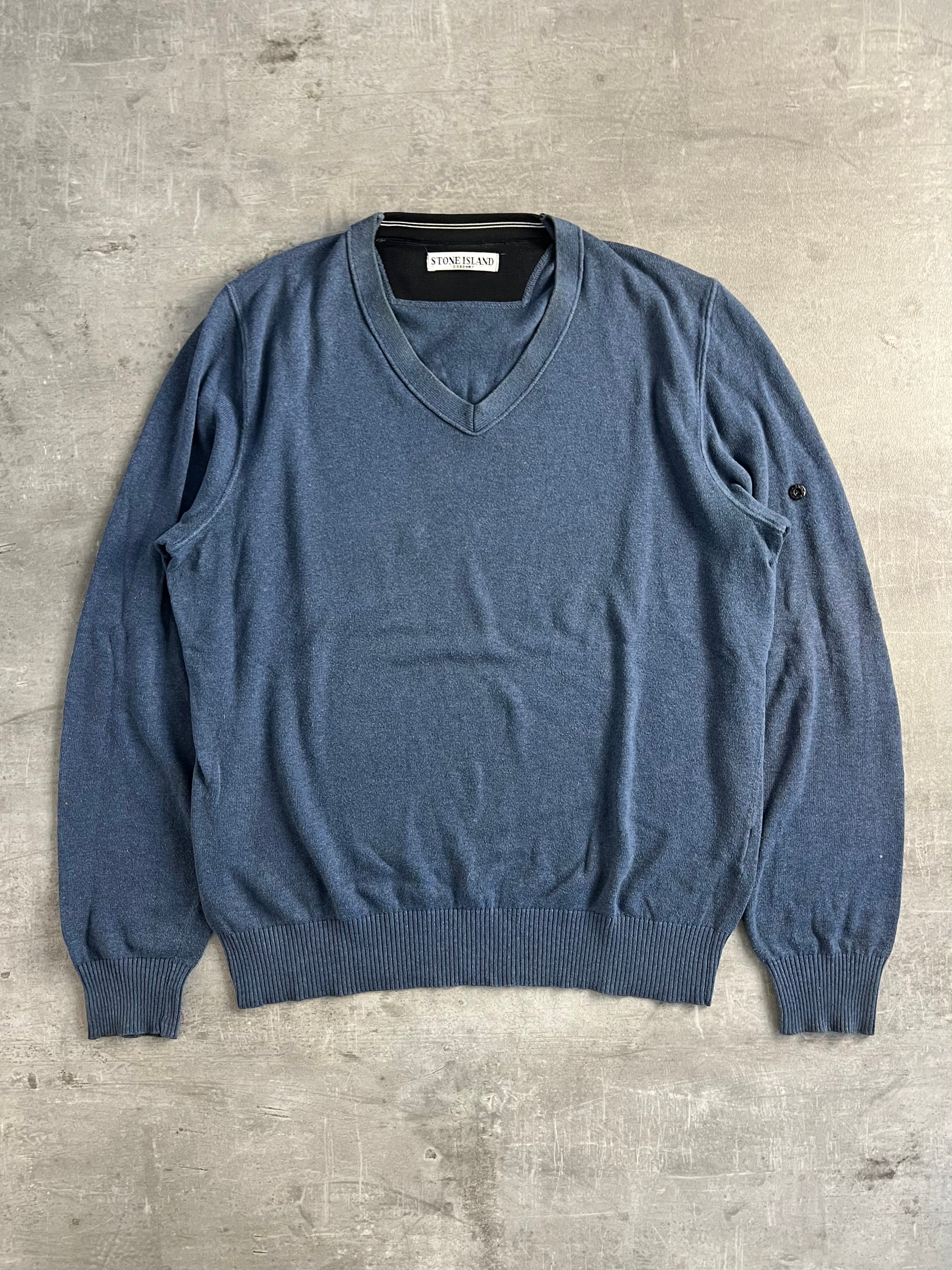 STONE ISLAND FINE SWEATER BLUE - L/XL