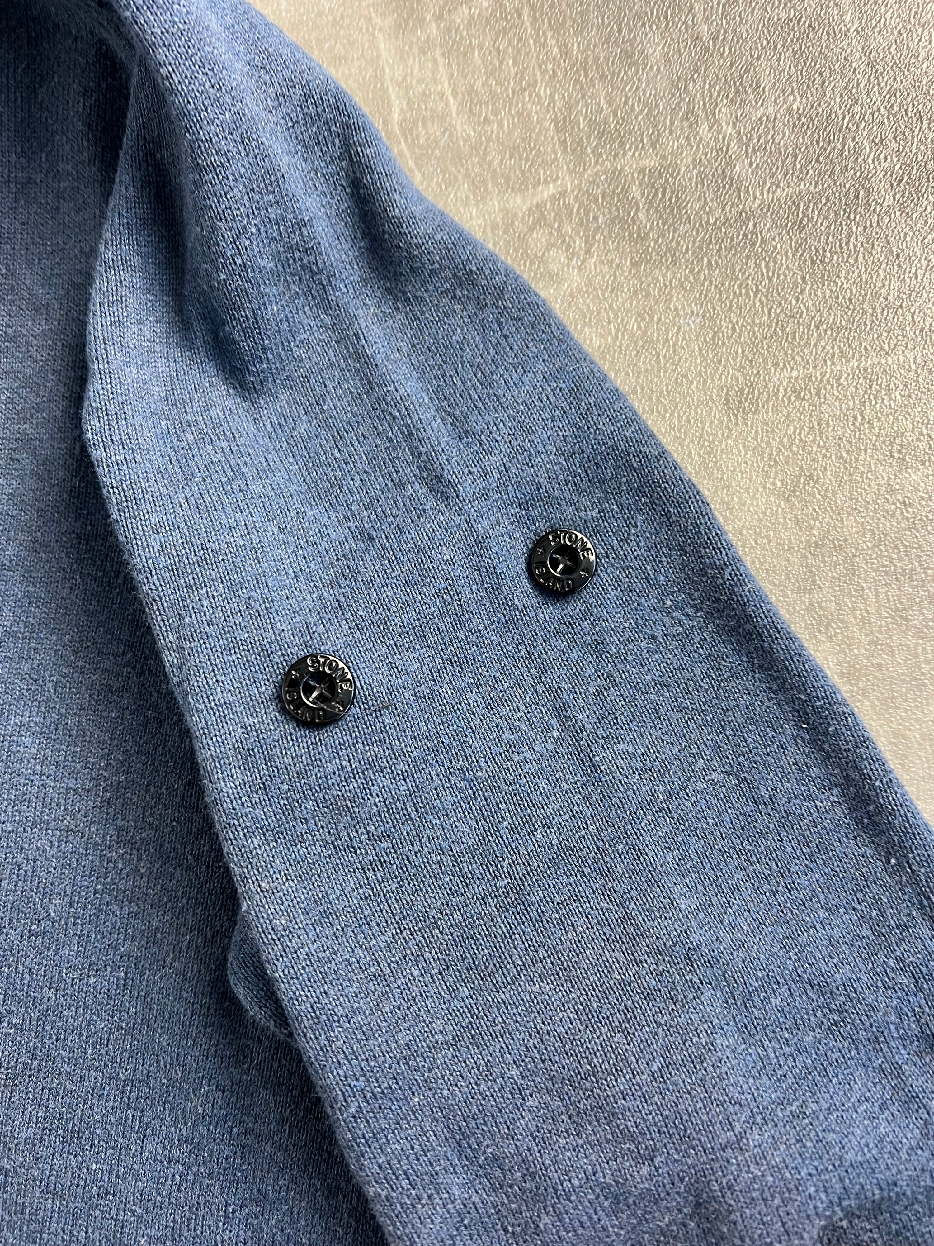 STONE ISLAND FINE SWEATER BLUE - L/XL