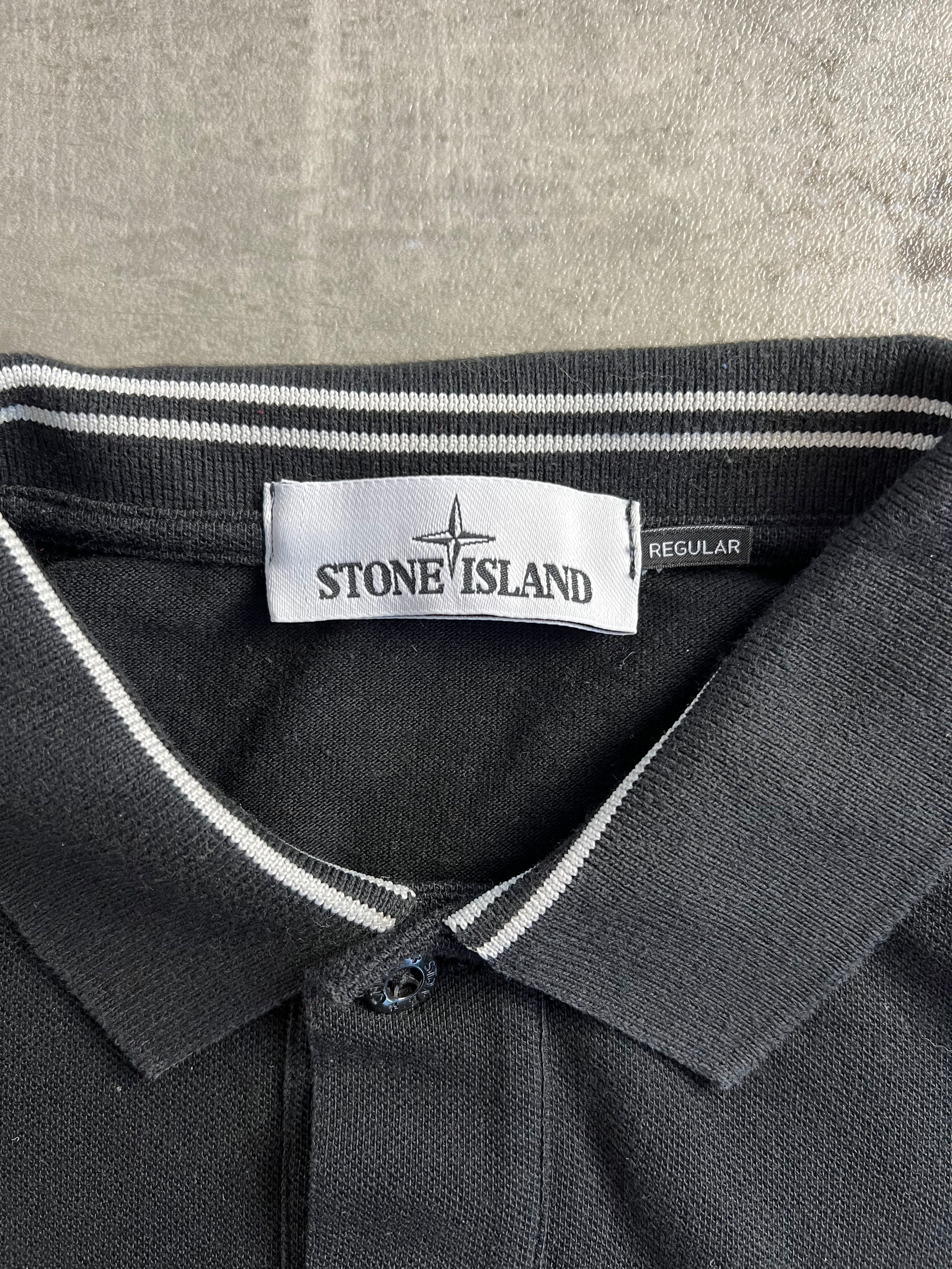 STONE ISLAND POLO LONG SLEEVES BLACK - M