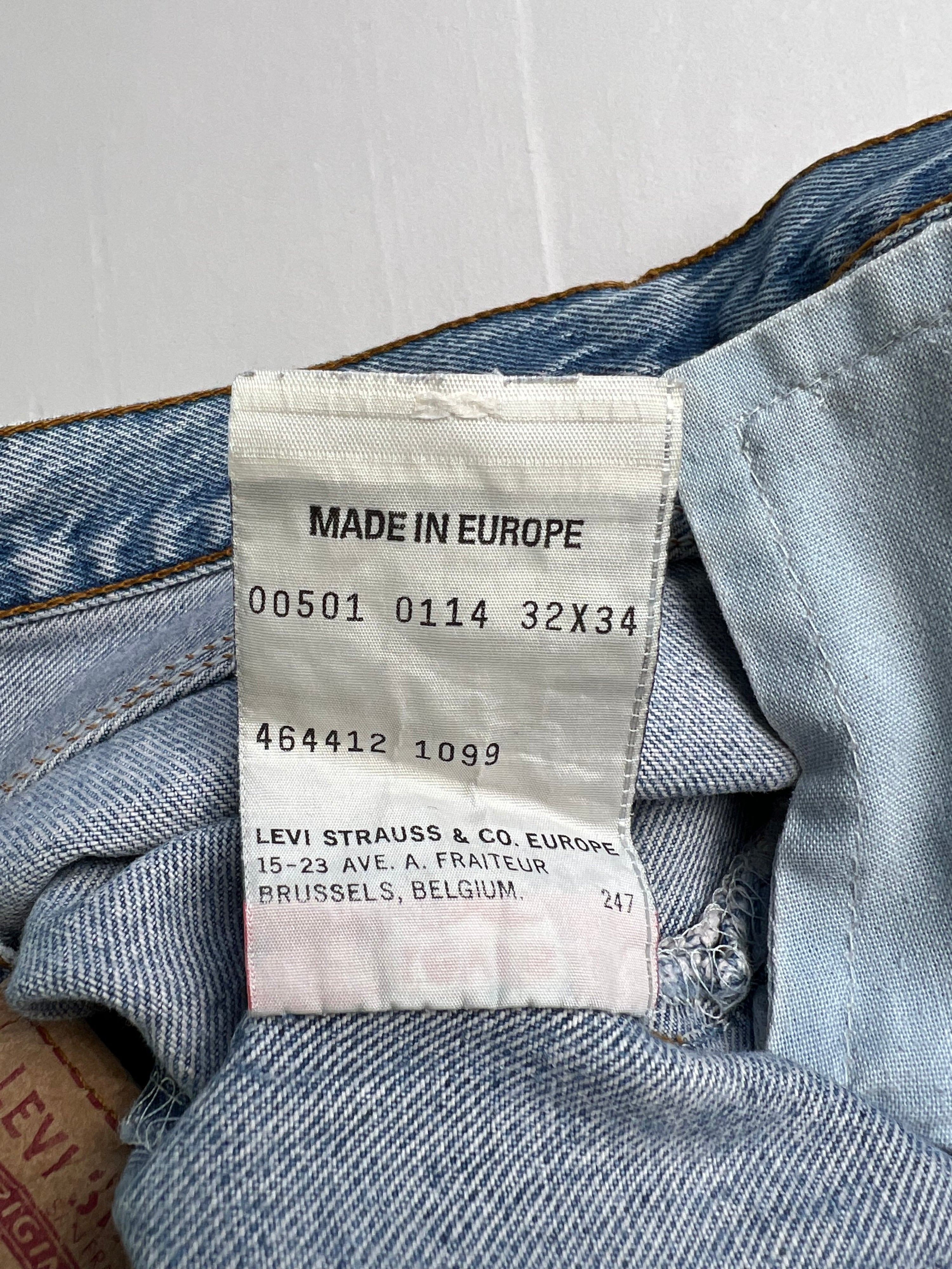 LEVIS 501 JEANS SHORTS LIGHT BLUE - W32
