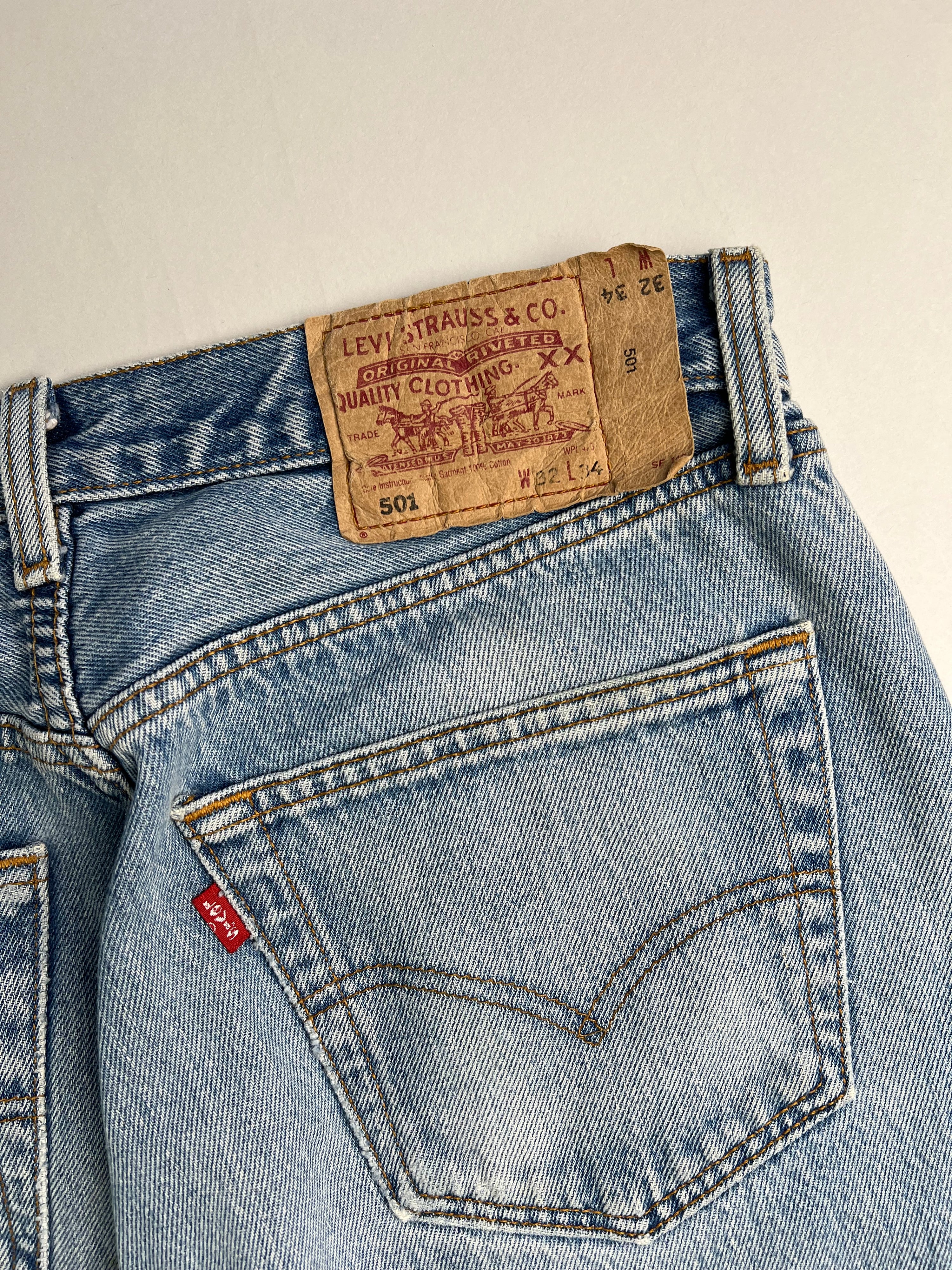 LEVIS 501 JEANS SHORTS LIGHT BLUE - W32
