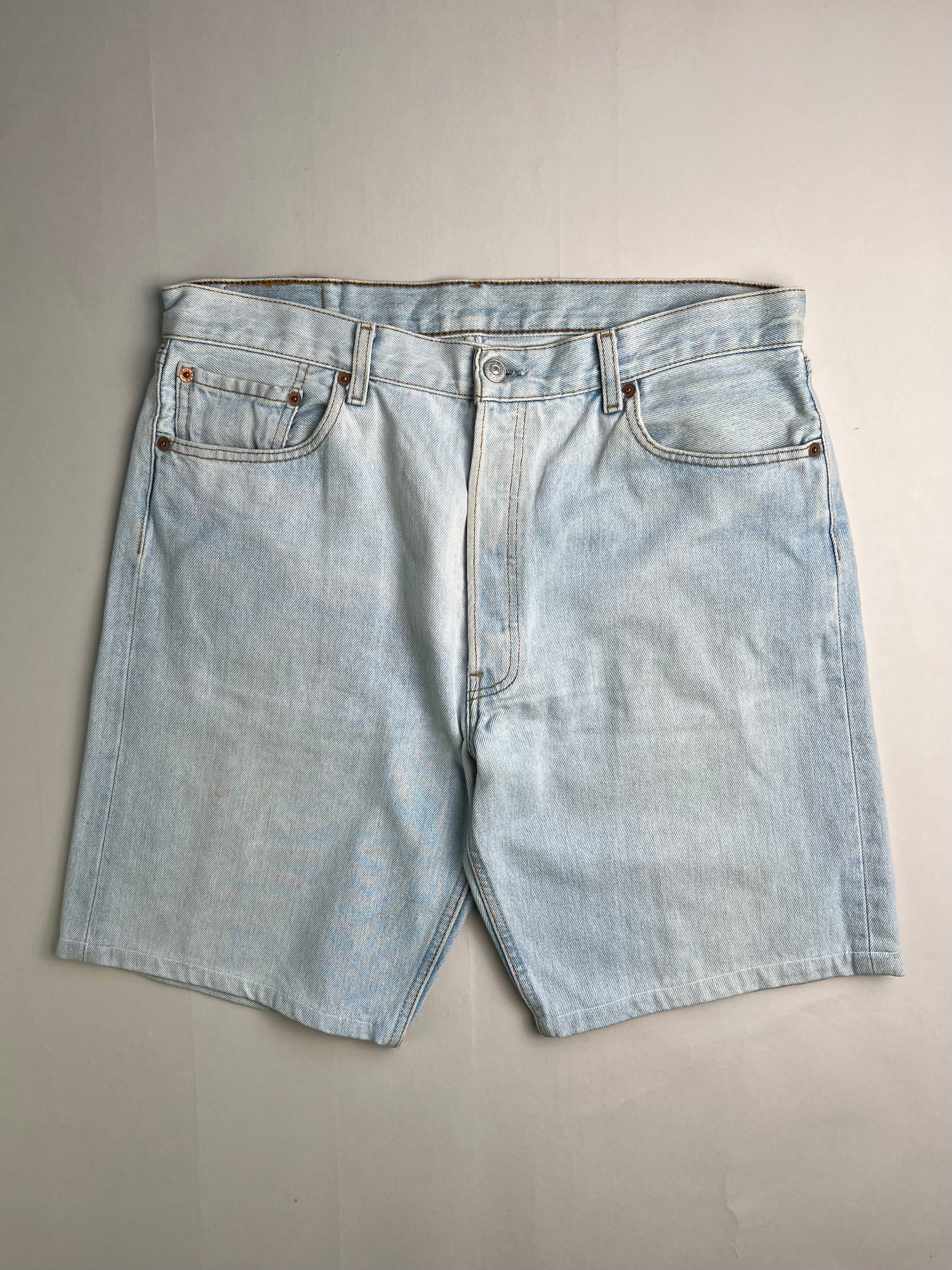 LEVIS 501 JEANS SHORTS LIGHT BLUE WASH - W36