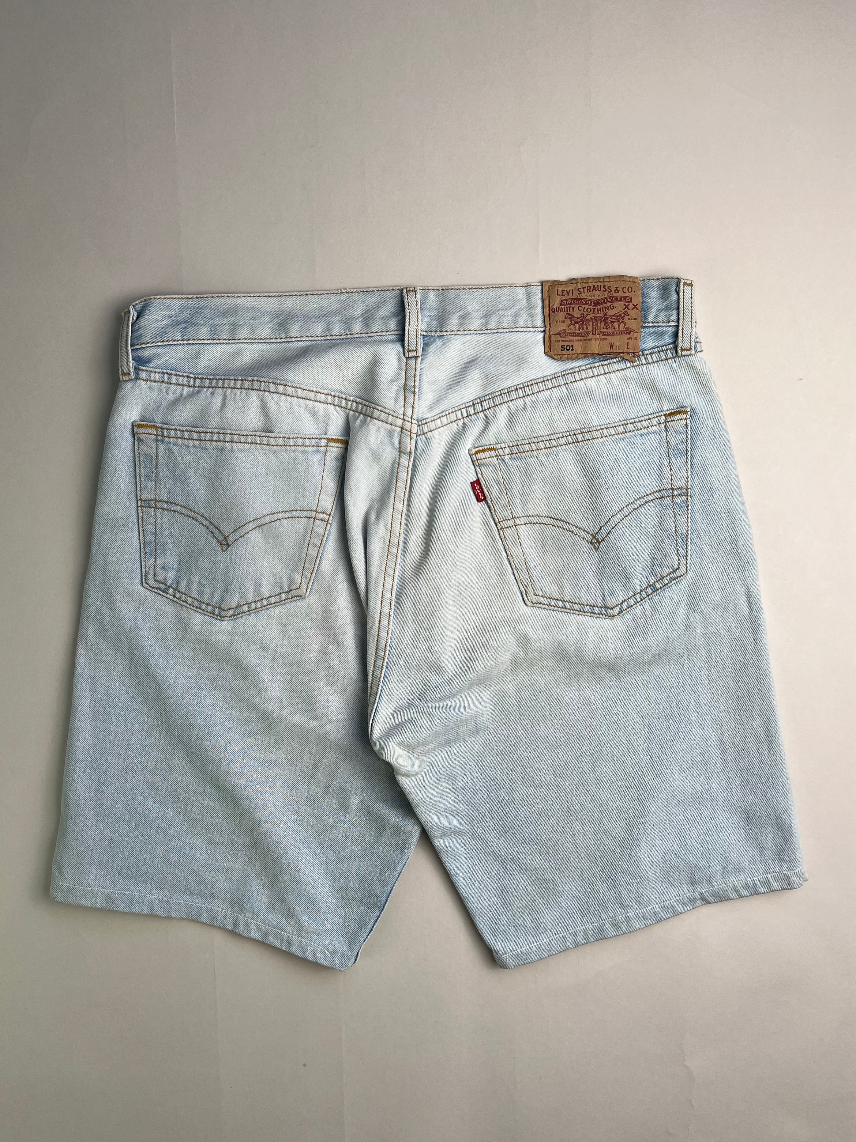 LEVIS 501 JEANS SHORTS LIGHT BLUE WASH - W36