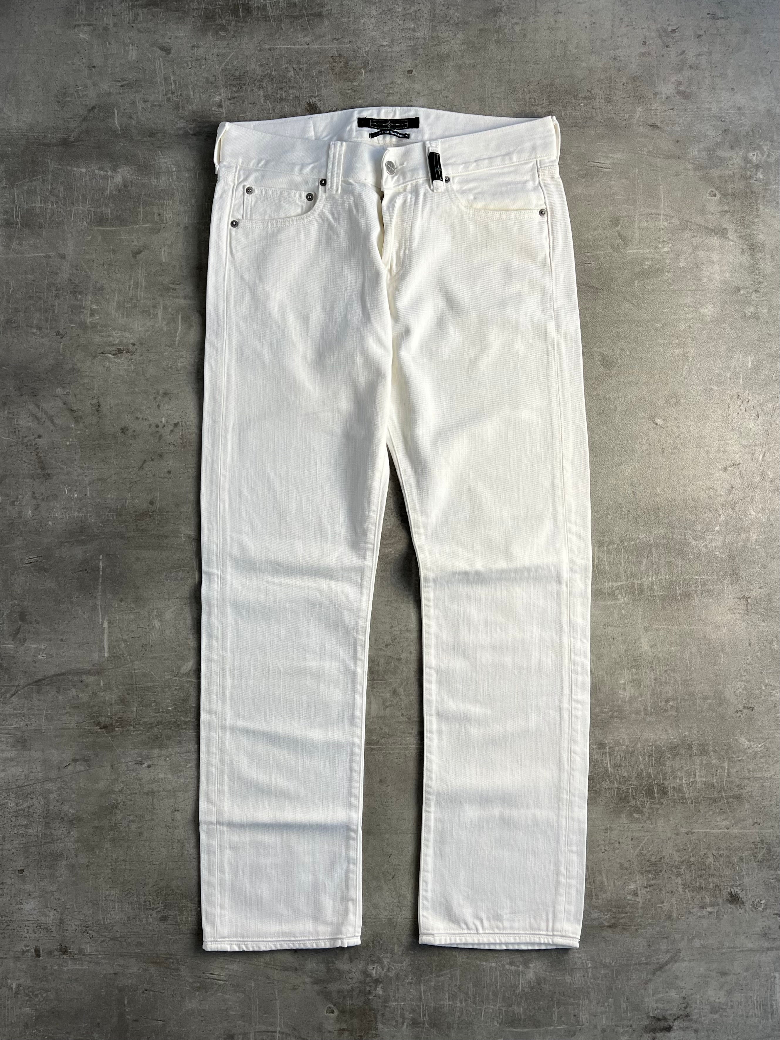 STONE ISLAND DENIMS JEANS WHITE - 31