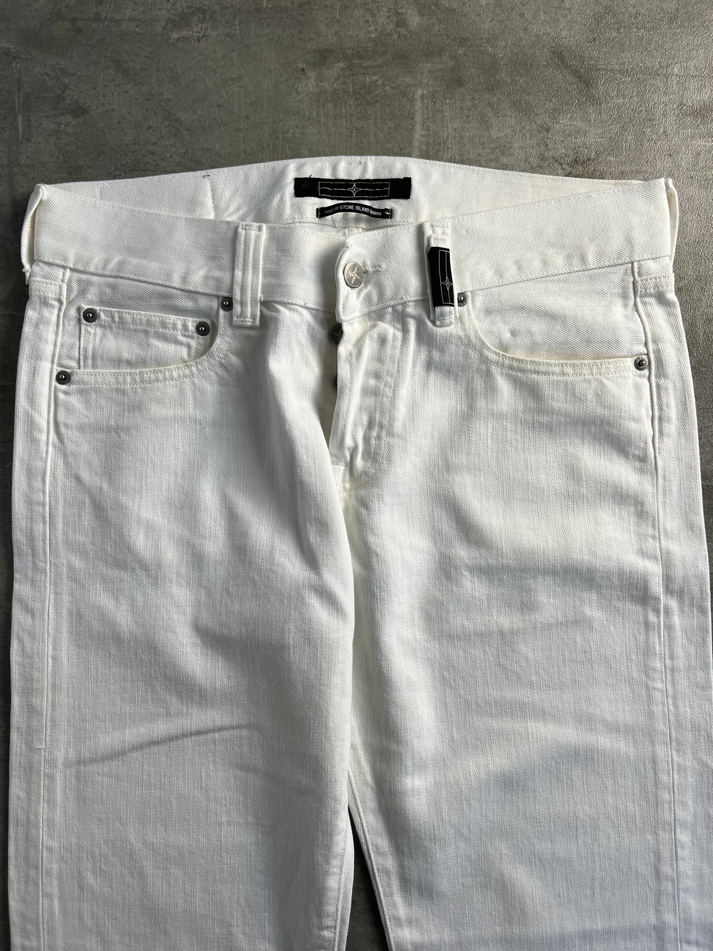 STONE ISLAND DENIMS JEANS WHITE - 31