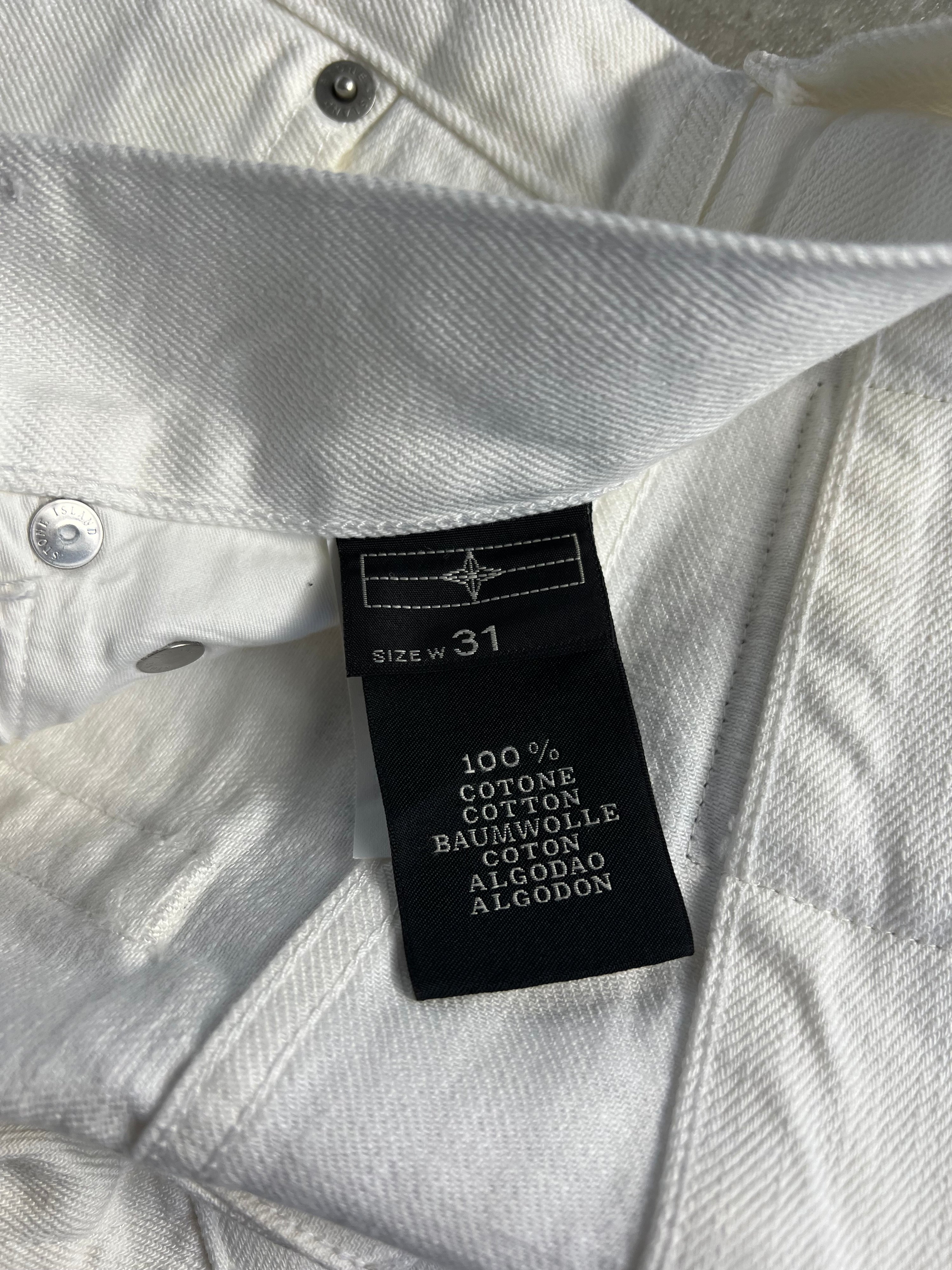 STONE ISLAND DENIMS JEANS WHITE - 31