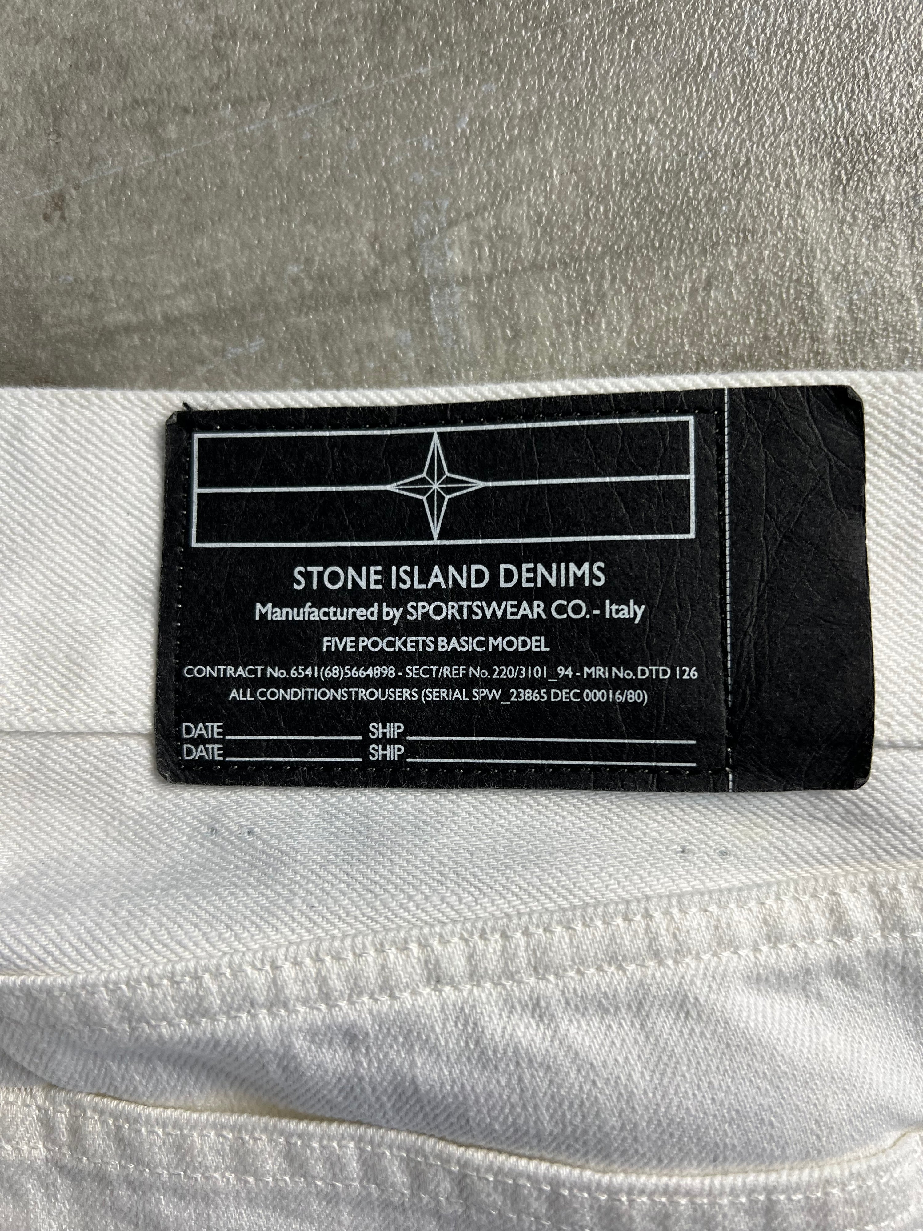 STONE ISLAND DENIMS JEANS WHITE - 31