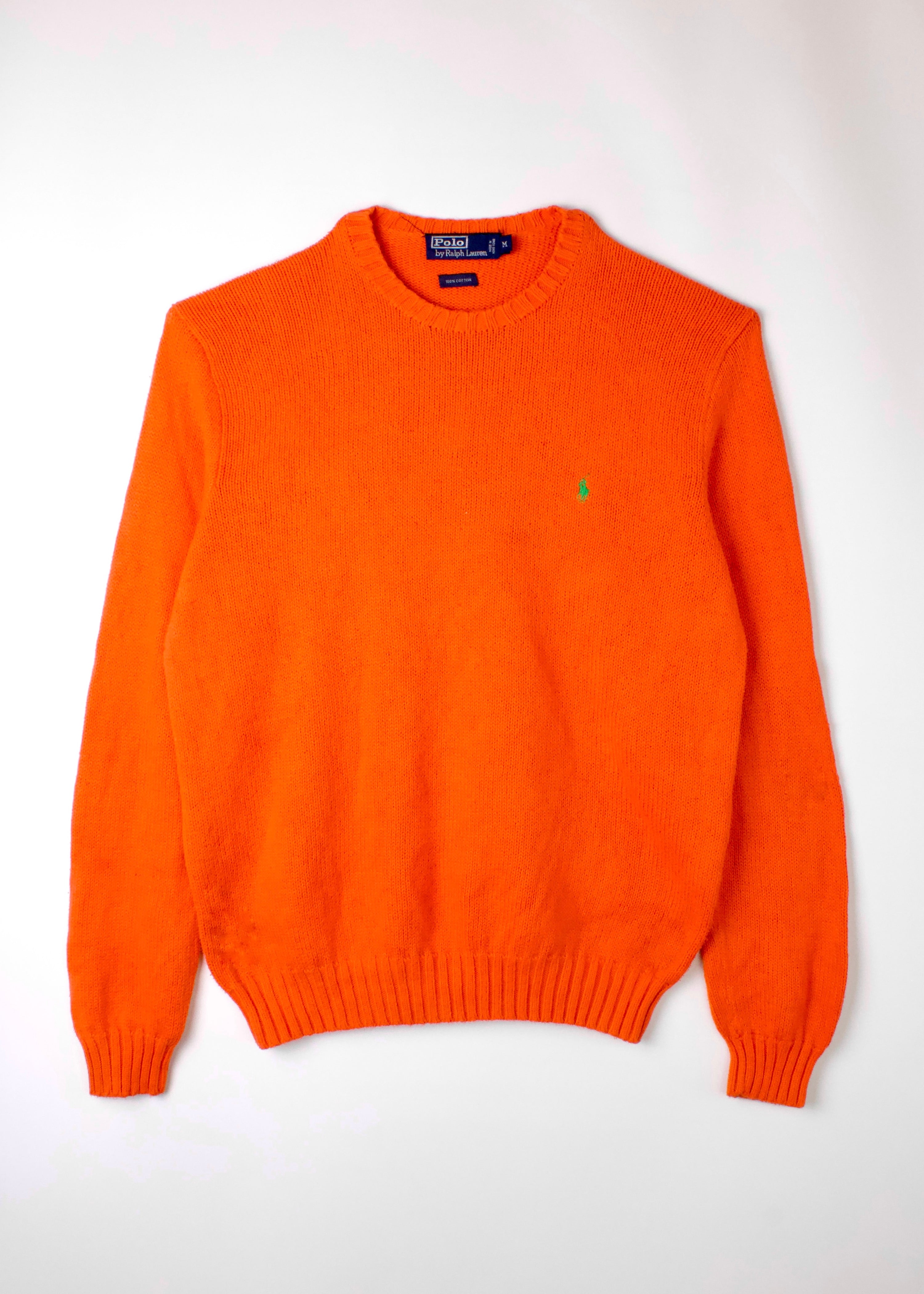 RALPH LAUREN SWEATER HEAVY COTTON ORANGE - M
