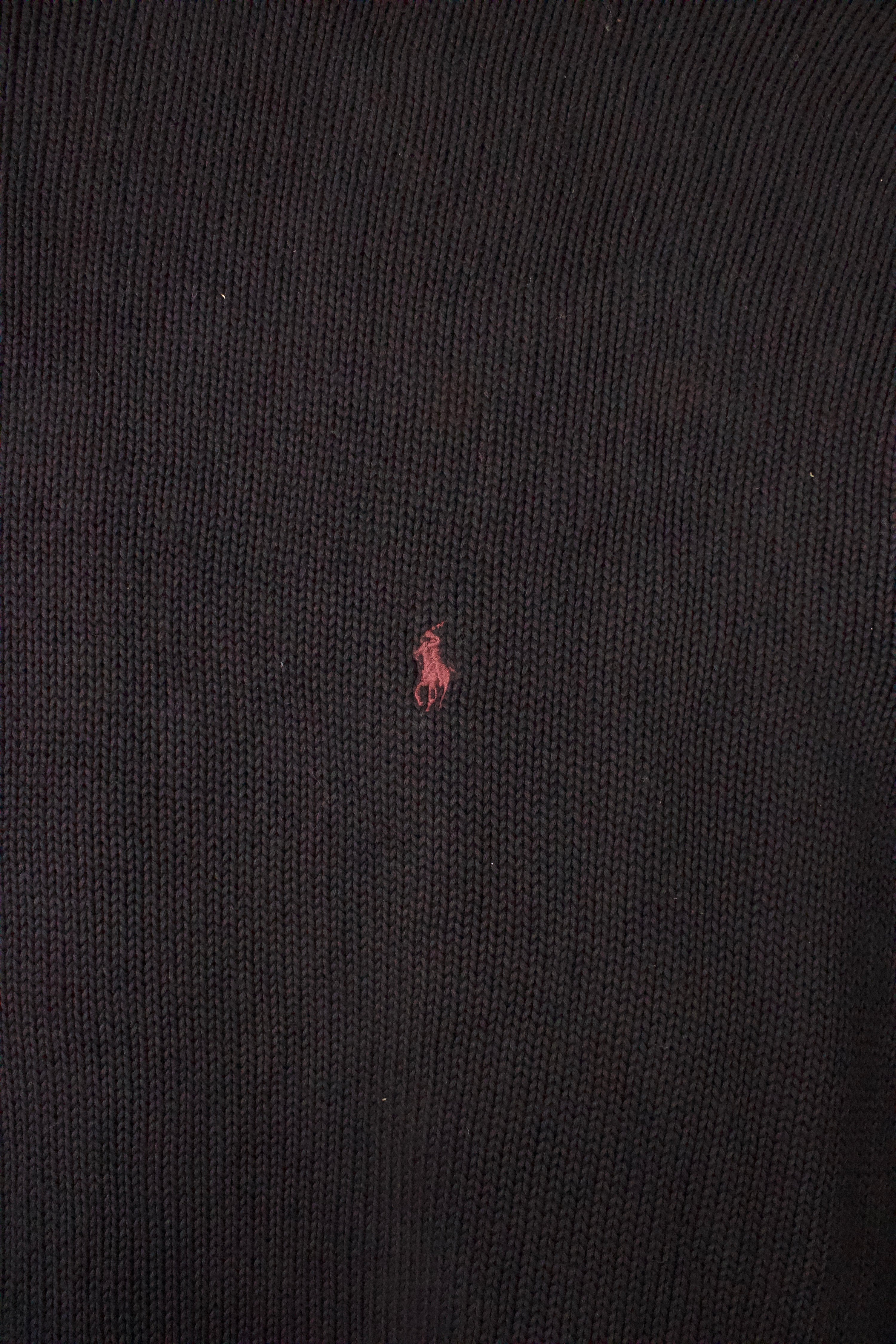 RALPH LAUREN SWEATER HEAVY COTTON BLACK - XXL