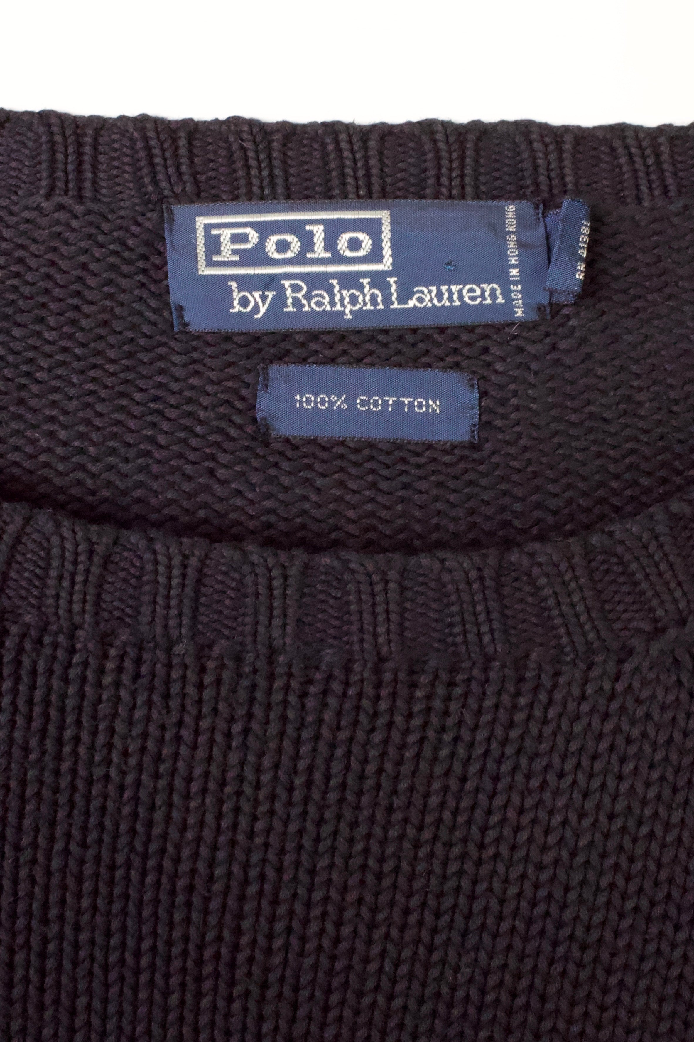 RALPH LAUREN SWEATER HEAVY COTTON BLACK - XXL