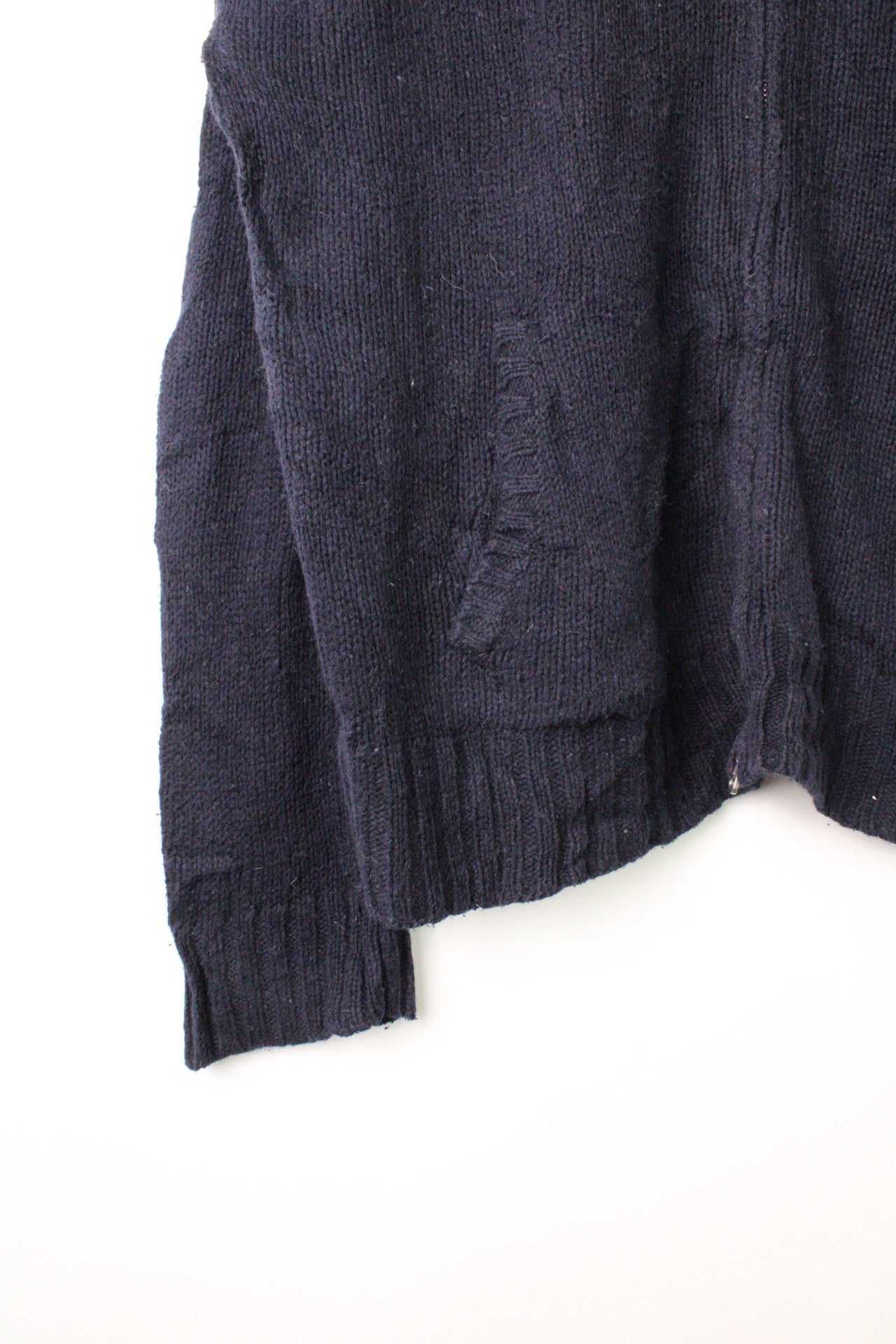 RALPH LAUREN FULL ZIP SWEATER NAVY BLUE - XXL