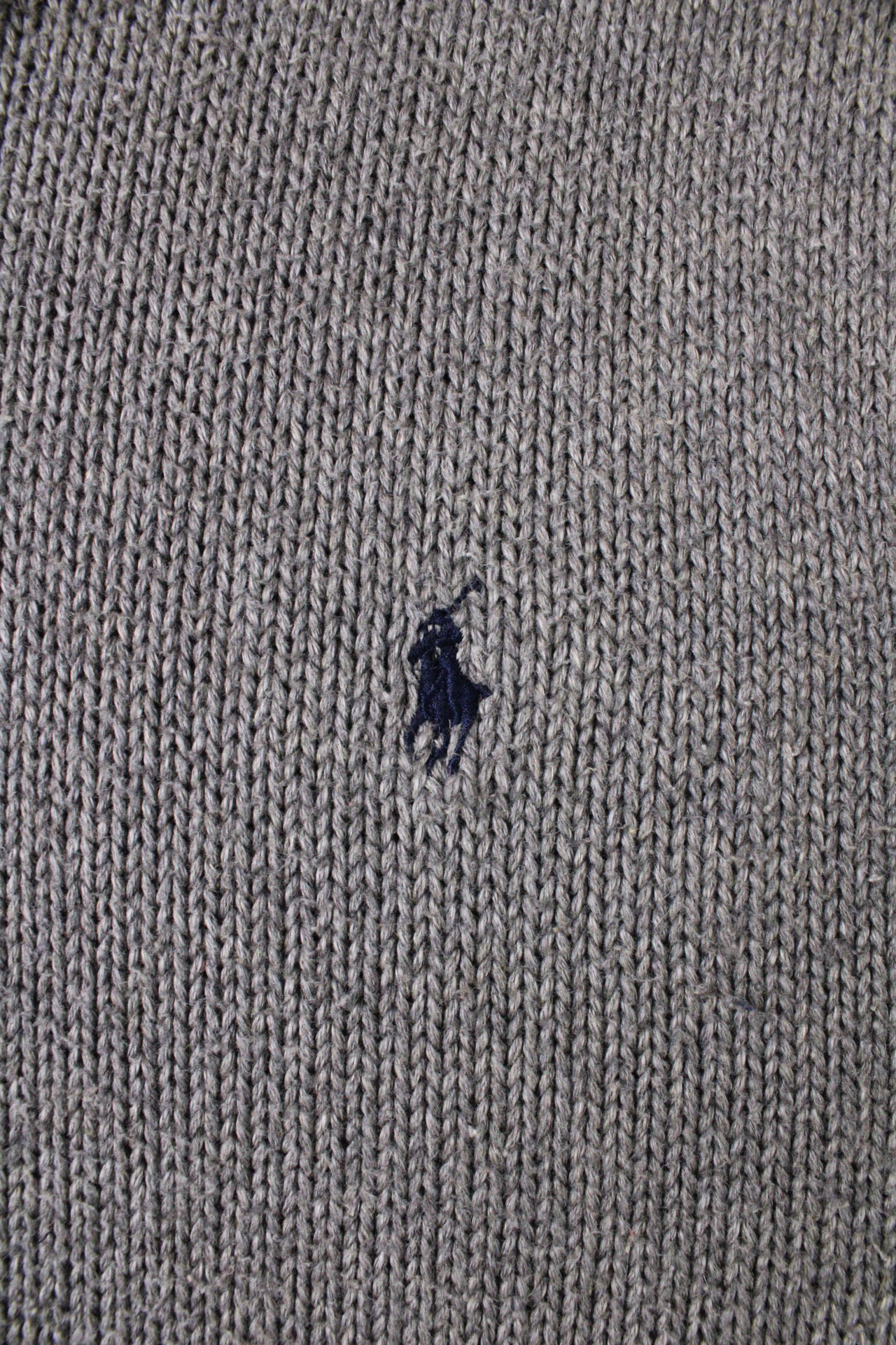RALPH LAUREN COTTON KNIT VEST GRAY - L