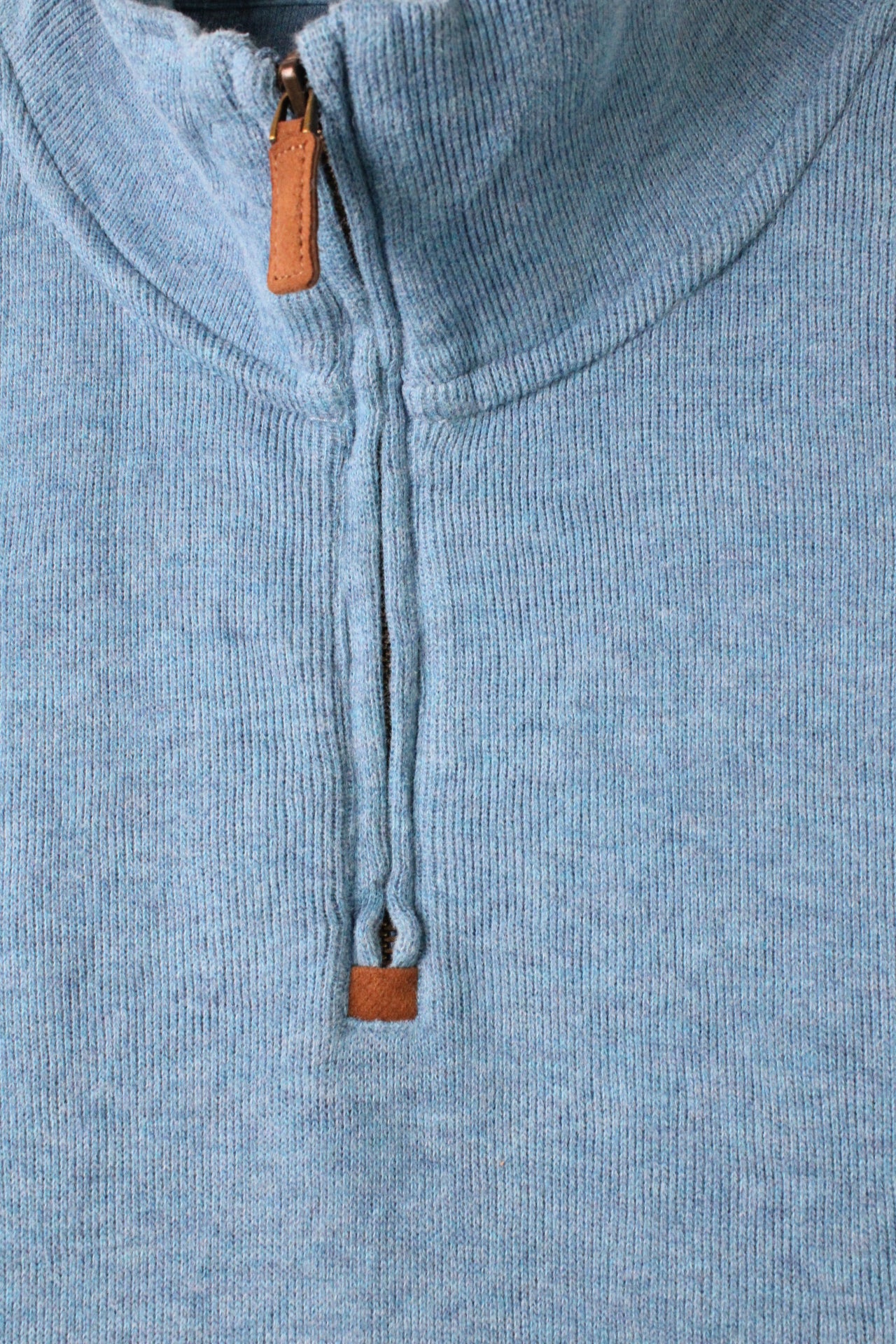 RALPH LAUREN QUARTER ZIP SWEATER LIGHT BLUE - XL