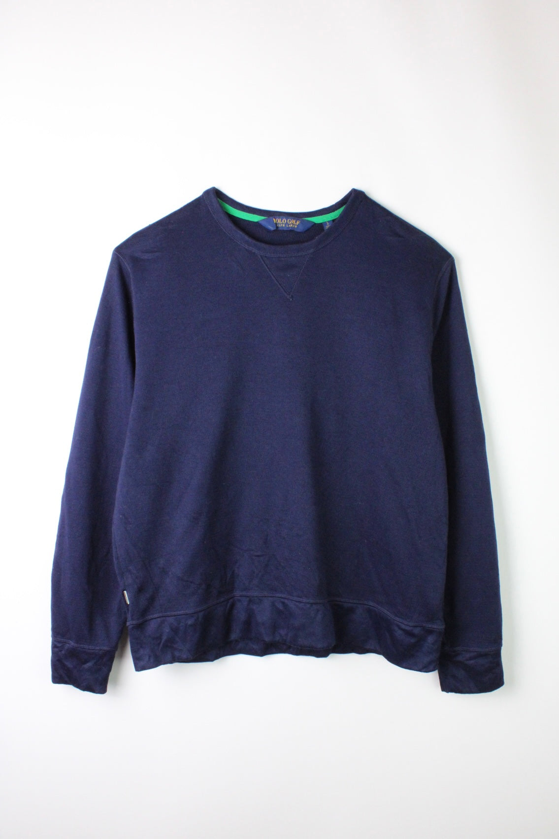 RALPH LAUREN POLO GOLF COTTON SWEATER BLUE - L