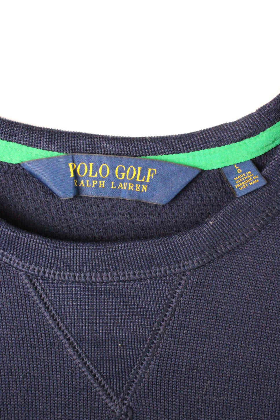 RALPH LAUREN POLO GOLF COTTON SWEATER BLUE - L