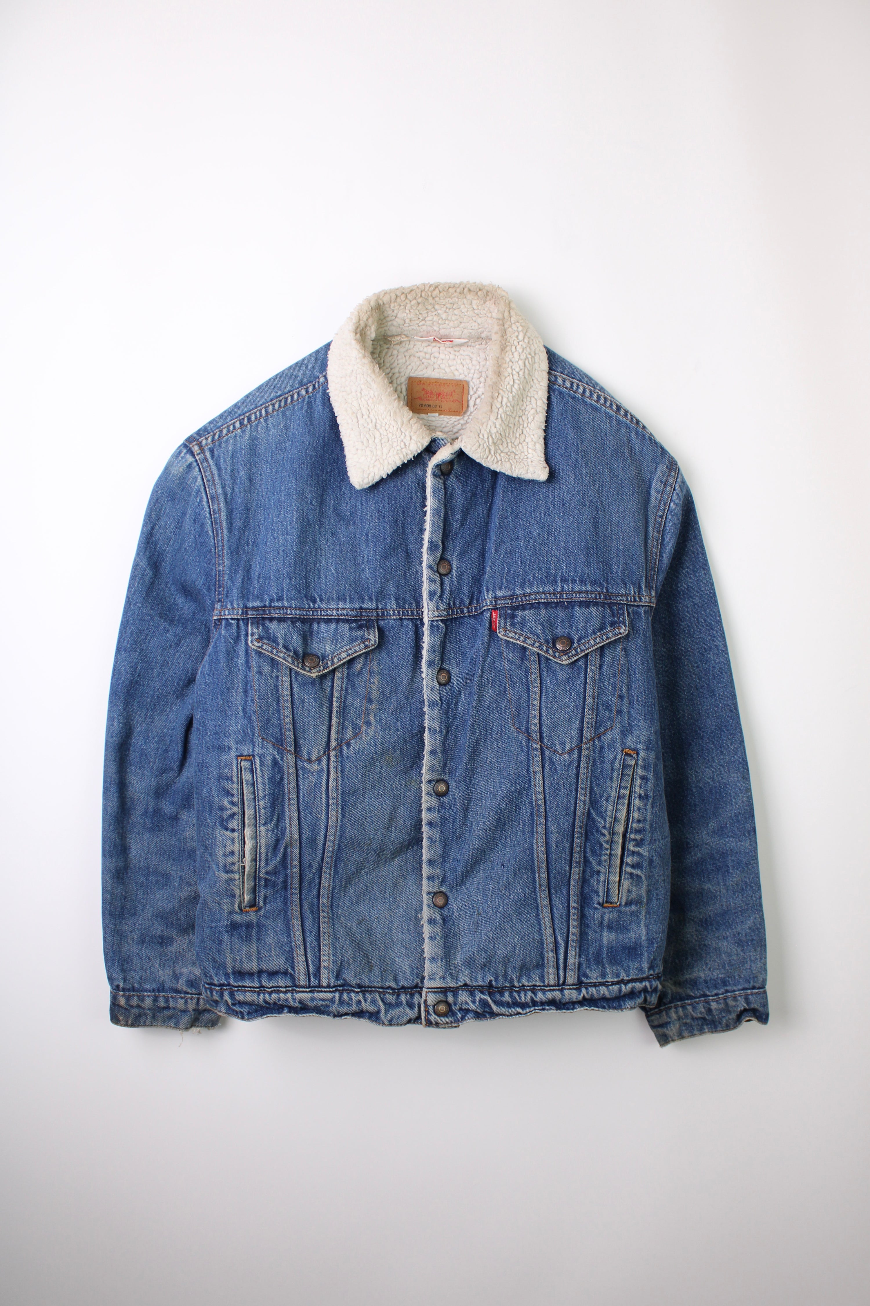 LEVIS VINTAGE SHERPA LINED DENIM JACKET 1990S VTG - M/L