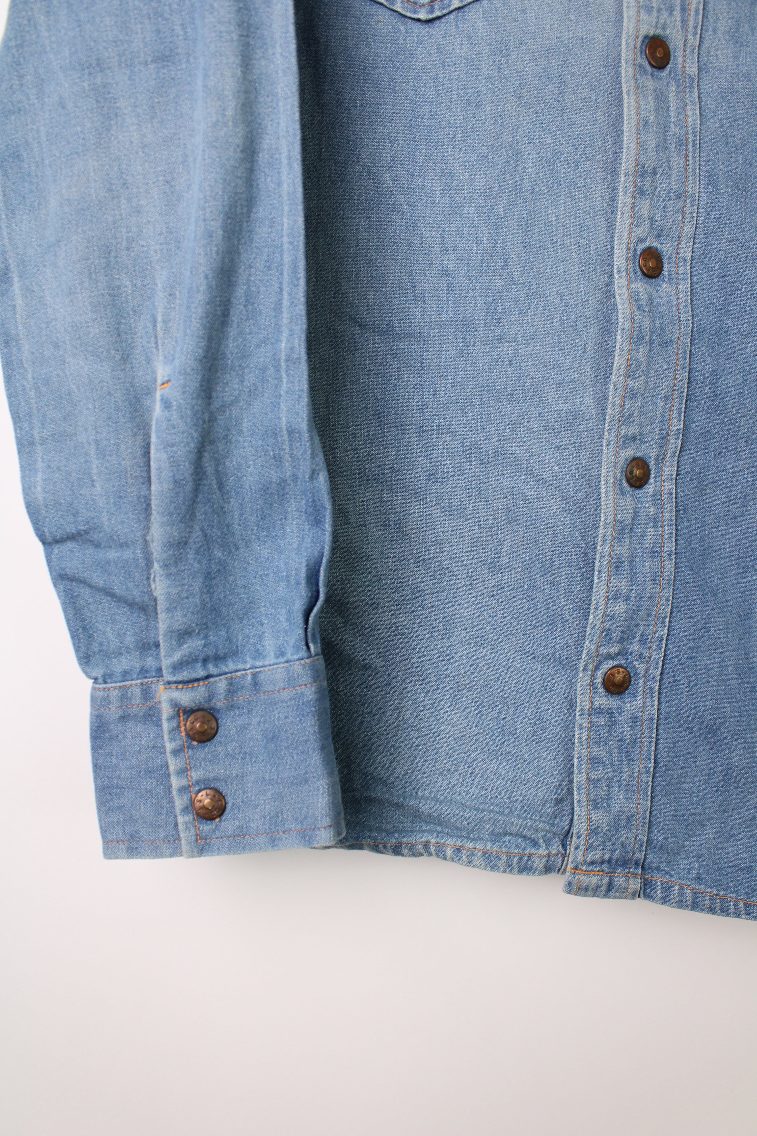 LEVIS VINTAGE WESTERN DENIM SHIRT ORANGE TAB - XS/S