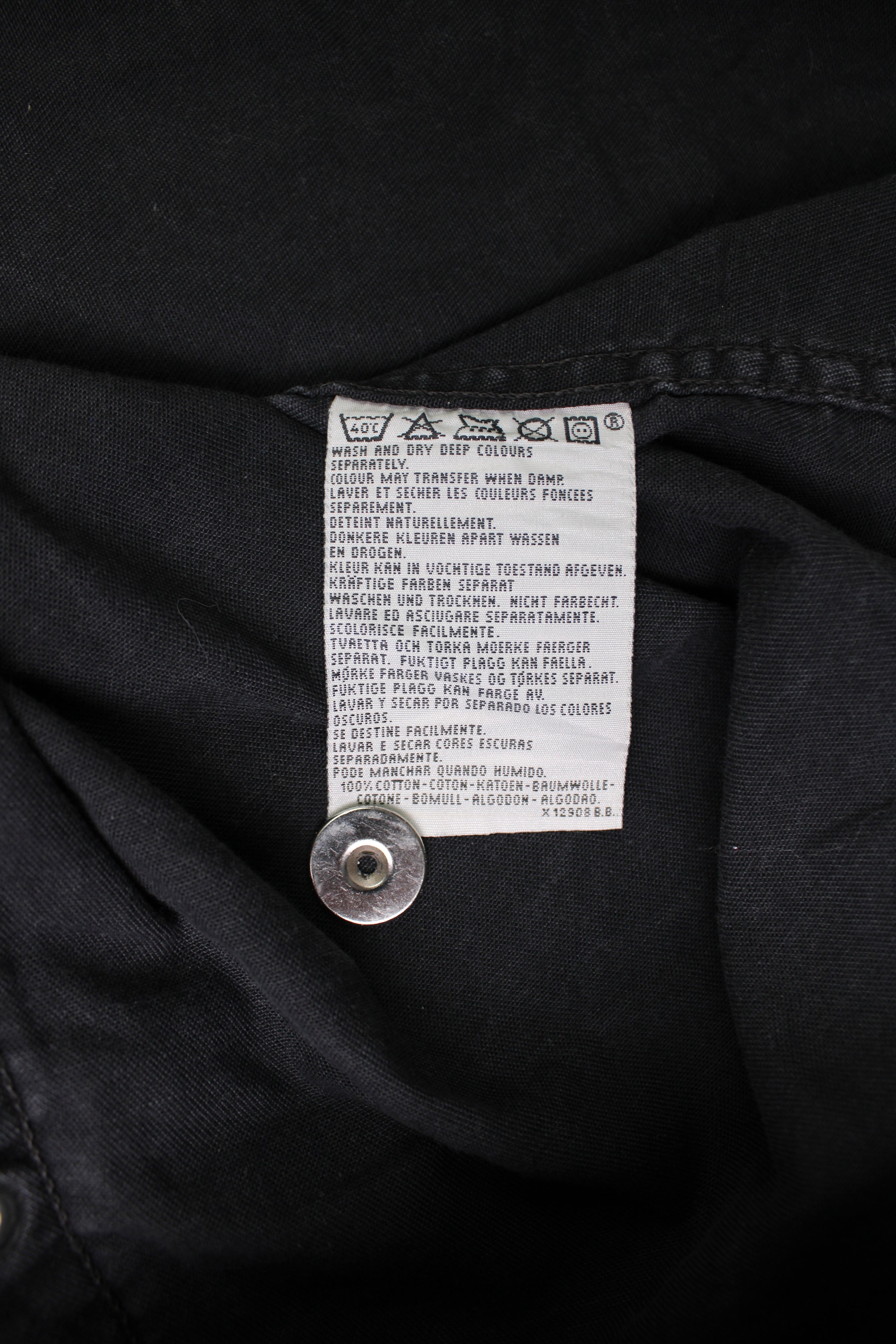 LEVIS VINTAGE WESTERN DENIM SHIRT BLACK 1990 VTG - L