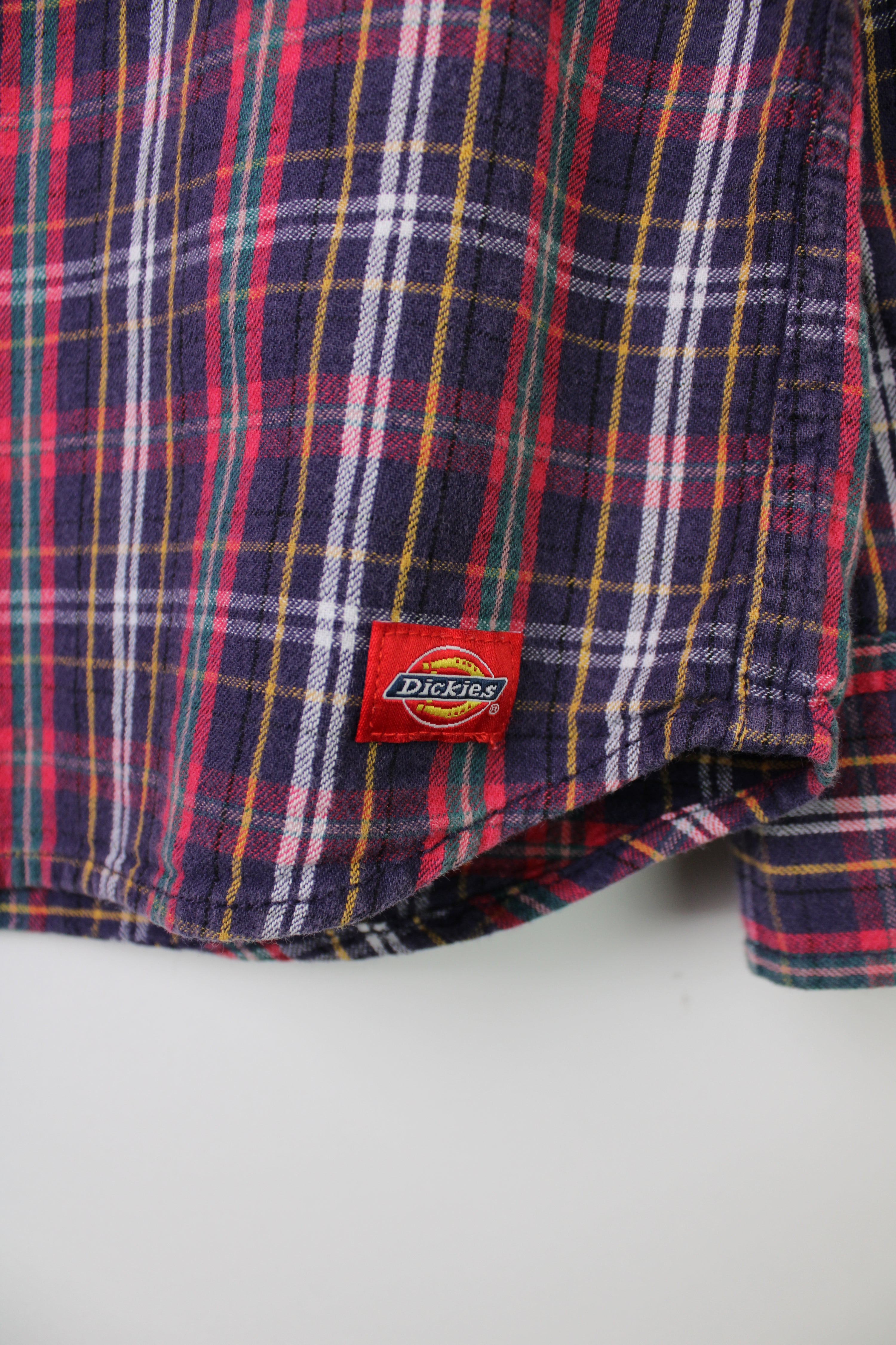 DICKIES FLANNEL WORKWEAR SHIRT RED - M