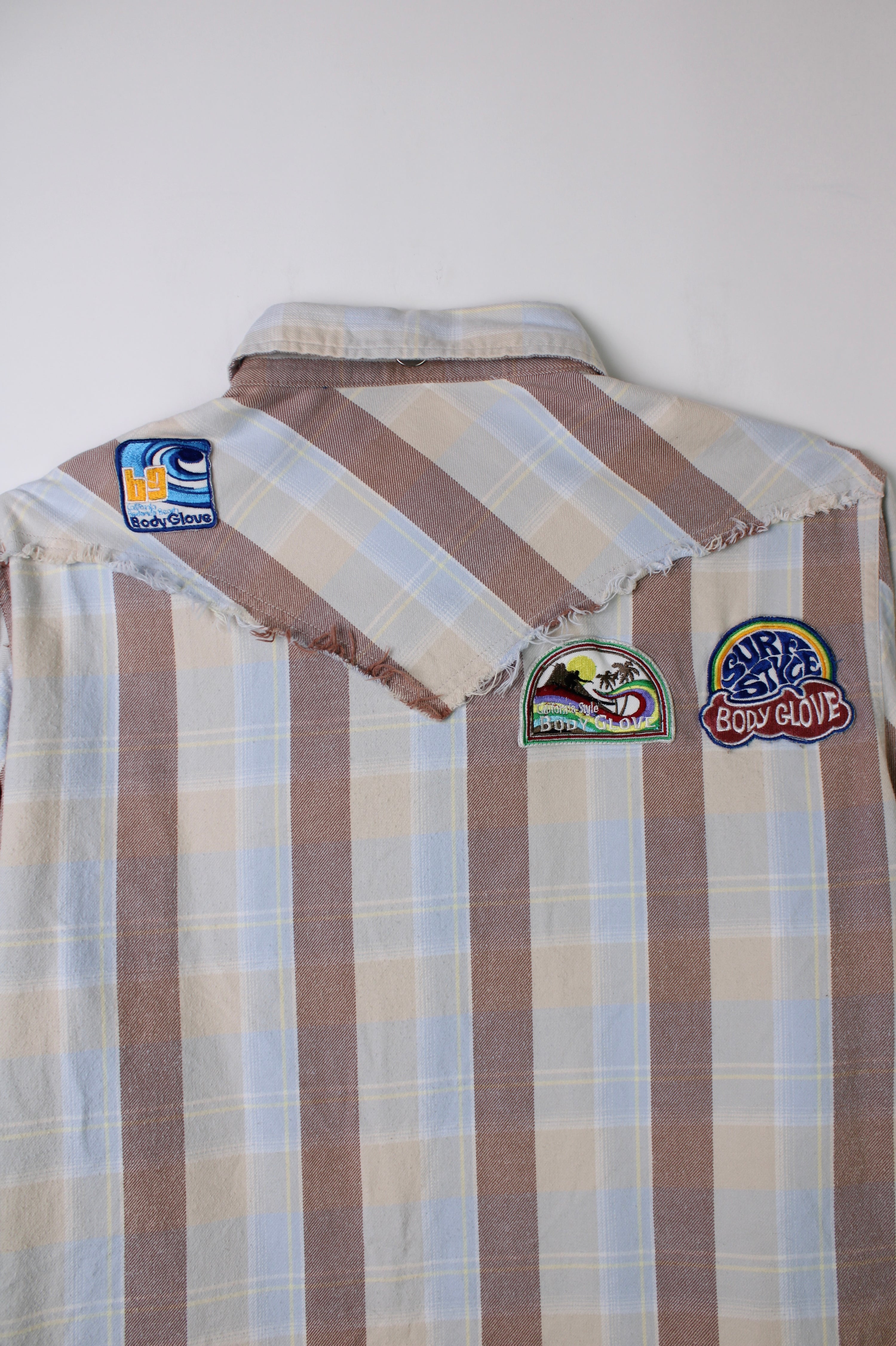 VINTAGE BODYGLOVE CHECKERED FLANNEL SHIRT - L