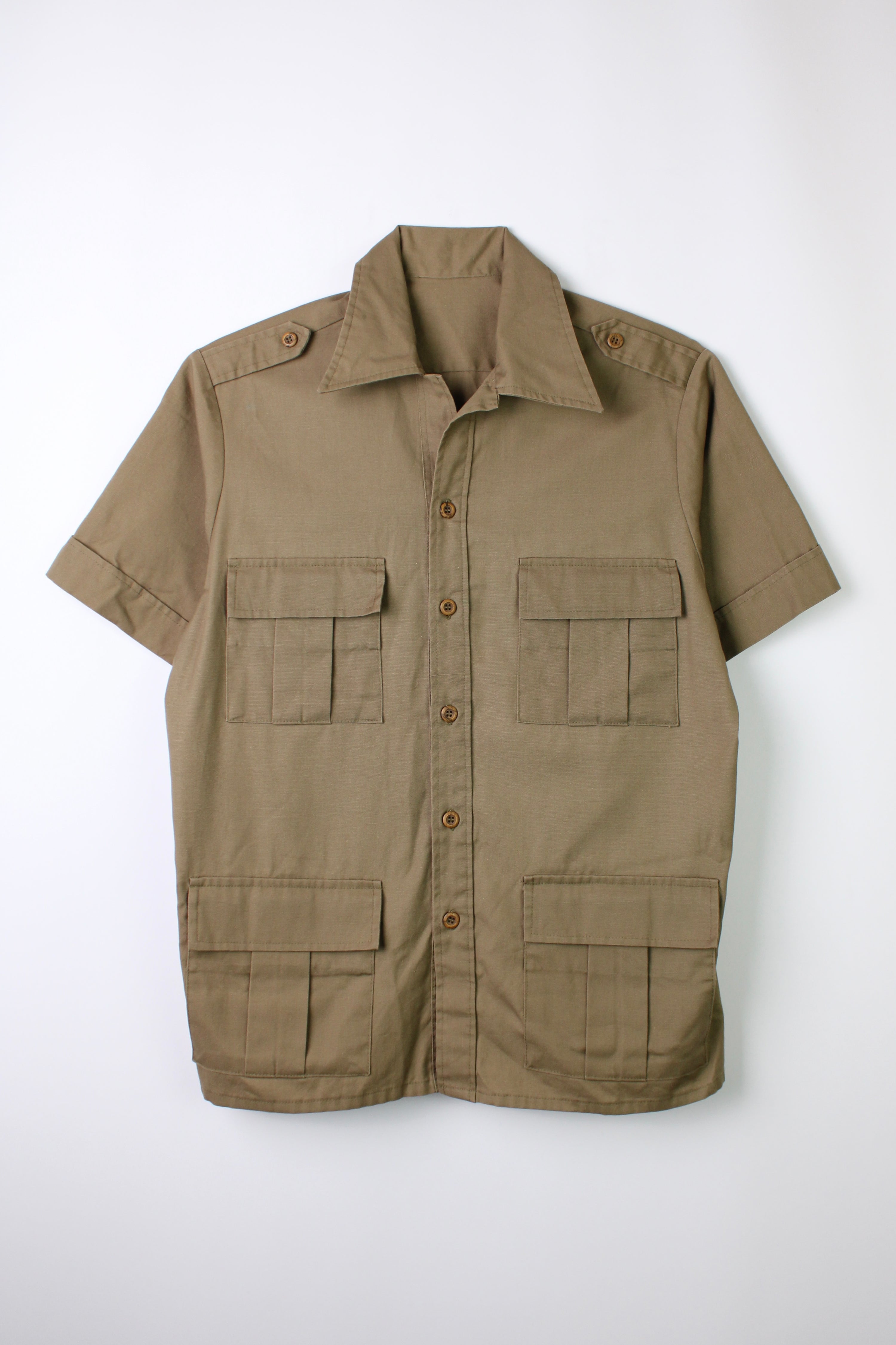 VINTAGE TROPICAL SHIRT KHAKI - L/XL